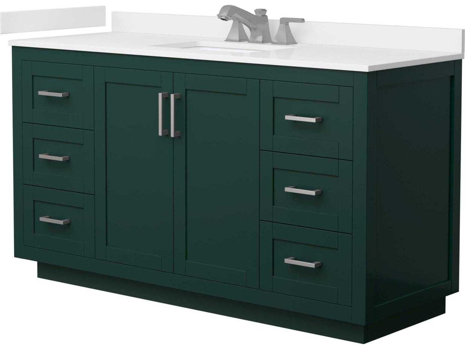 Wyndham Collection Miranda 60" Green Vanity
