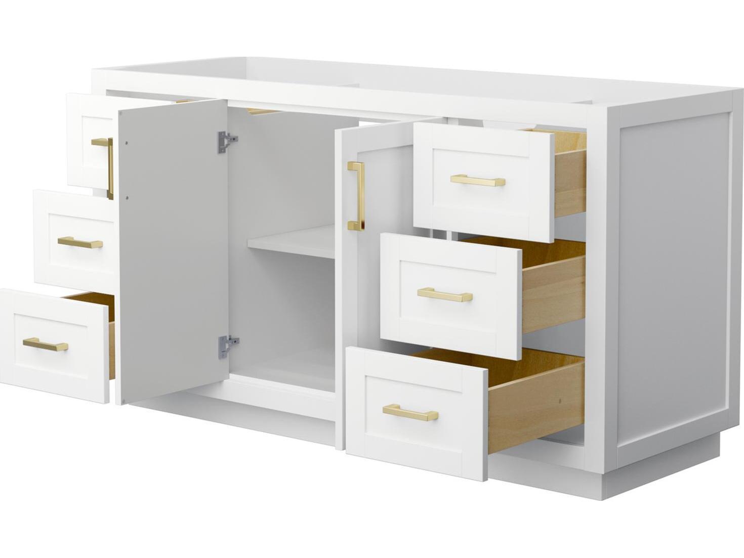 Wyndham Collection Miranda 59" White Vanity