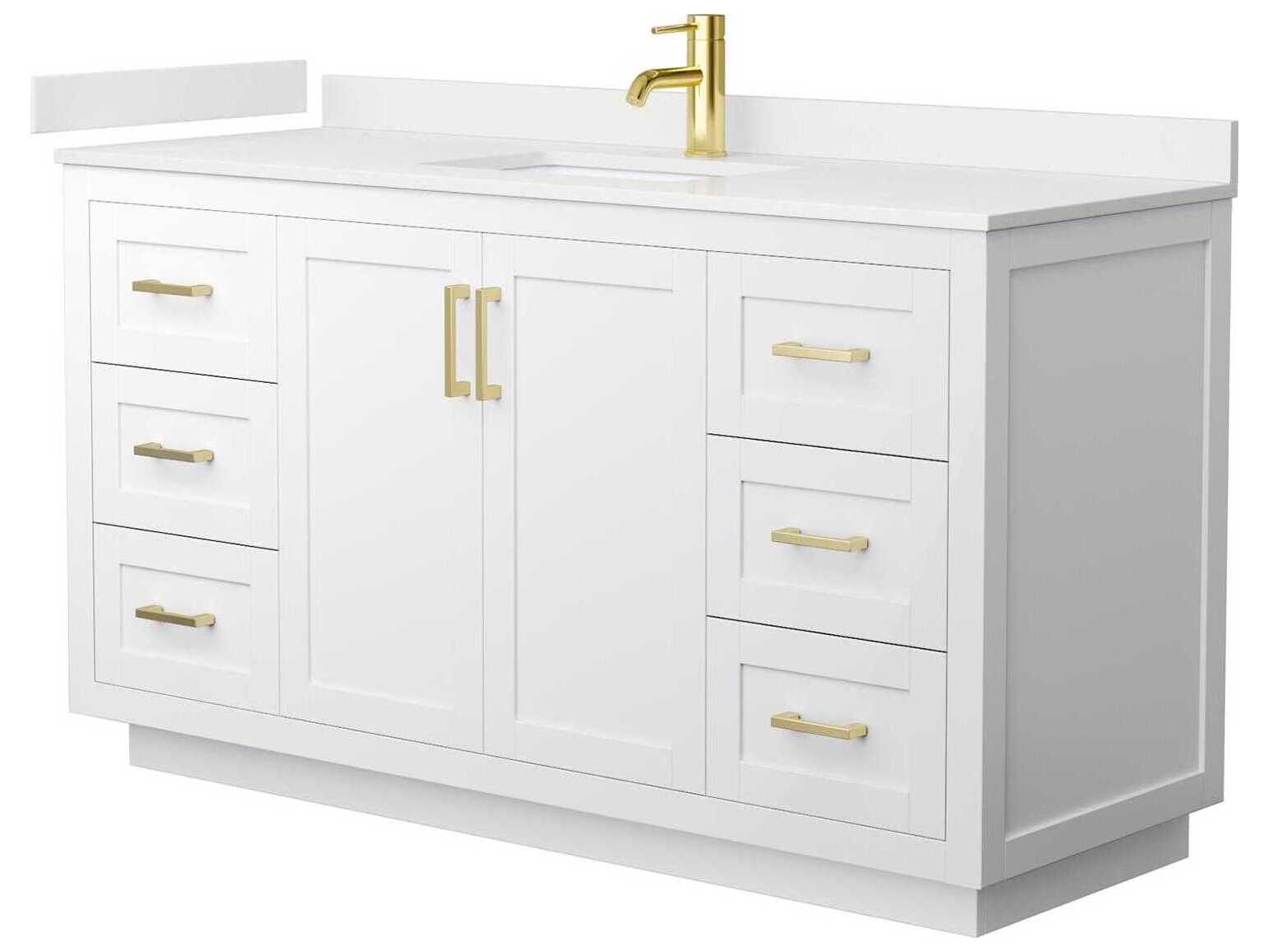 Wyndham Collection Miranda 60" White Vanity