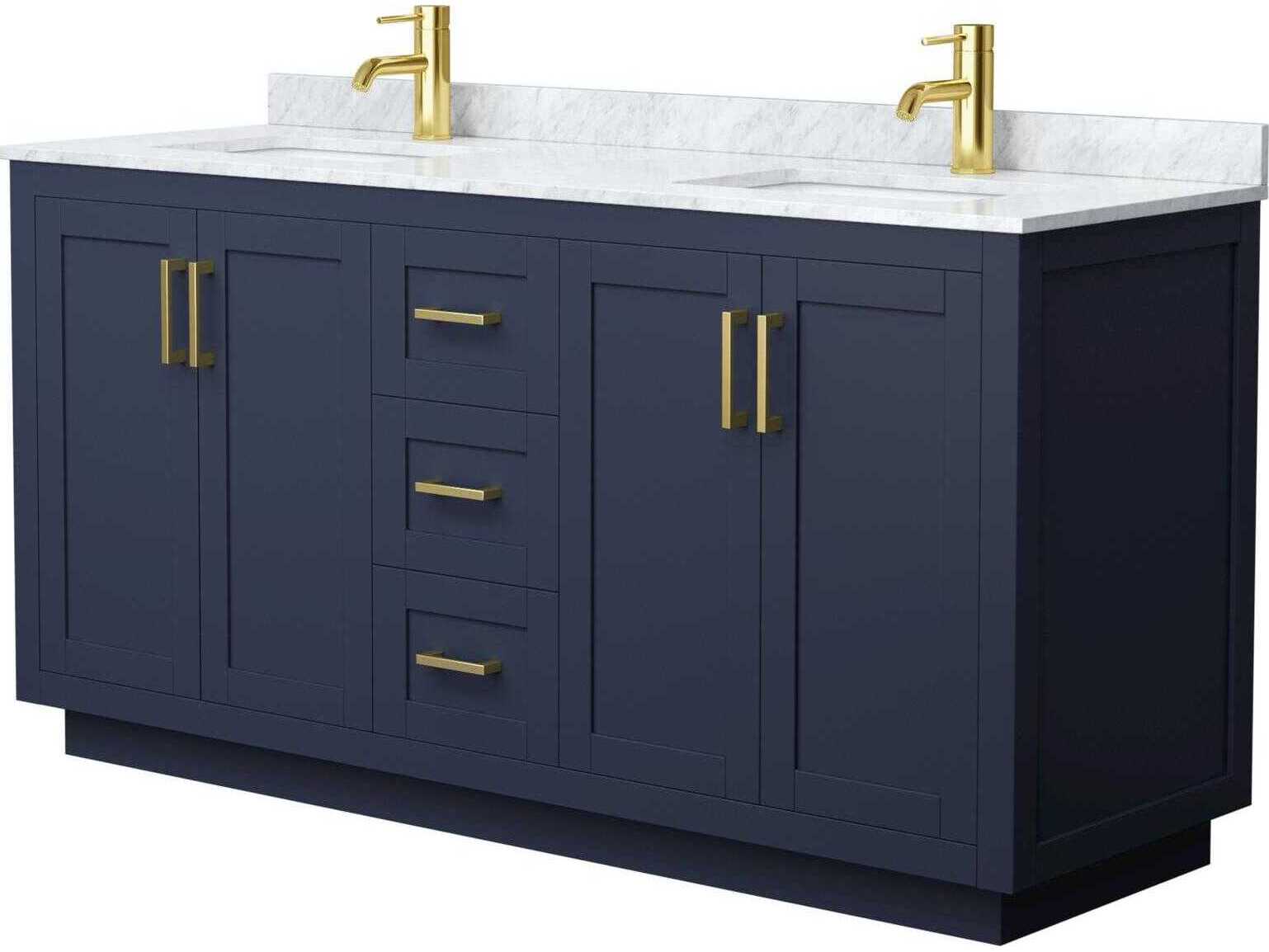Wyndham Collection Miranda 66" Dark Blue Vanity