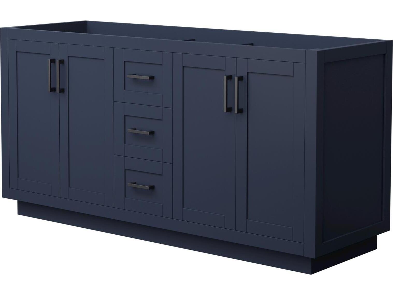 Wyndham Collection Miranda 65" Dark Blue Vanity