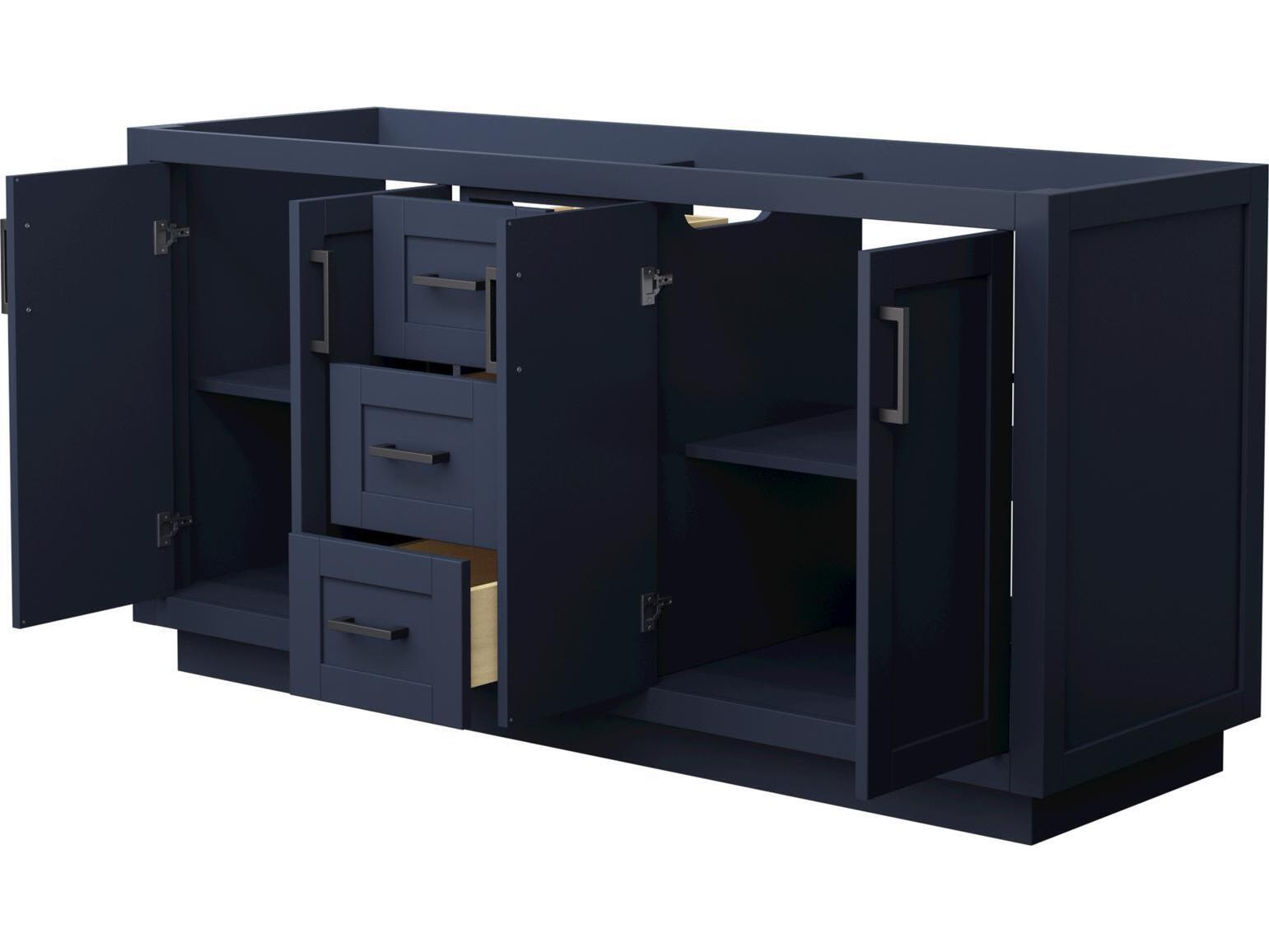 Wyndham Collection Miranda 65" Dark Blue Vanity