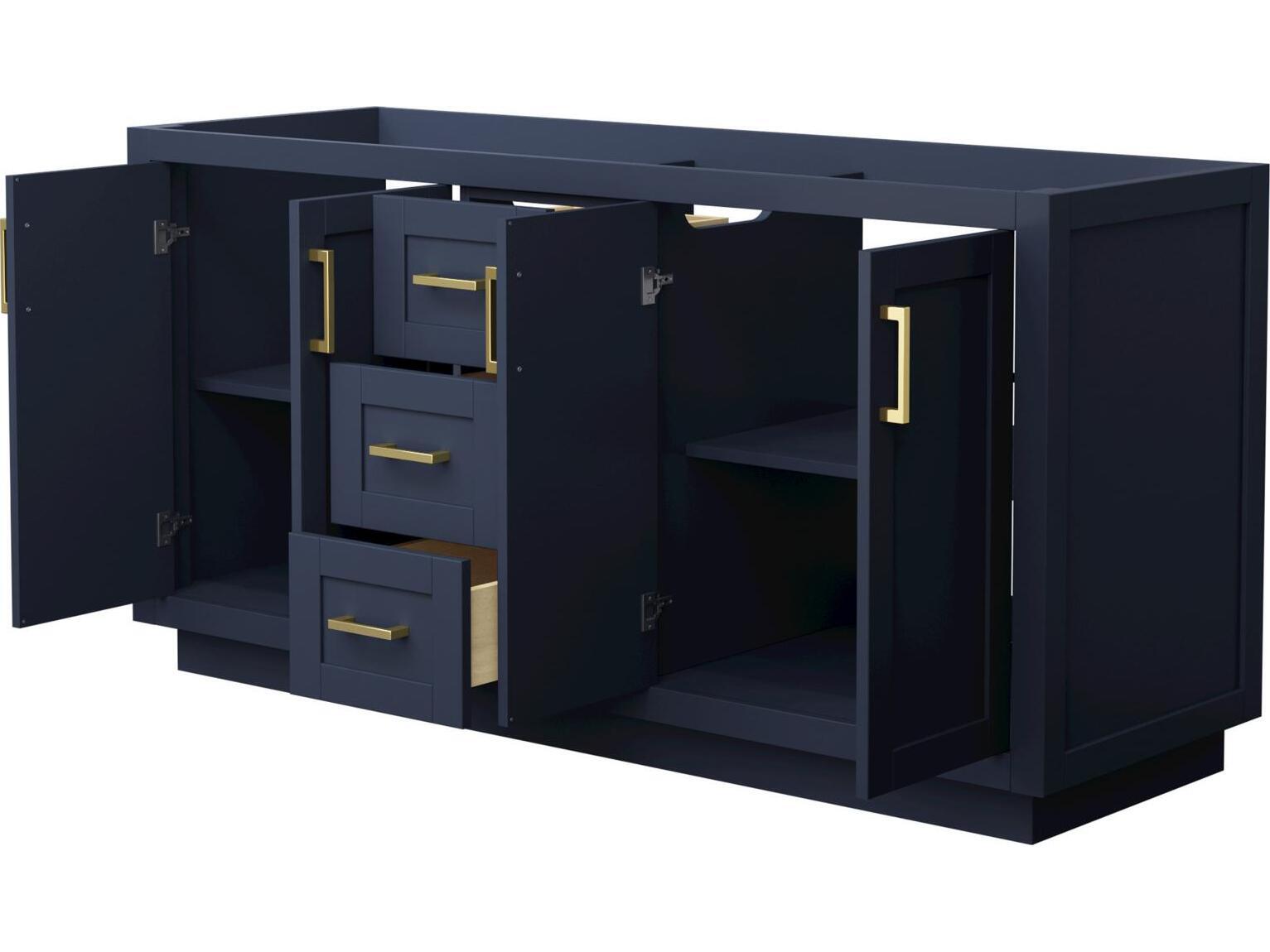 Wyndham Collection Miranda 65" Dark Blue Vanity