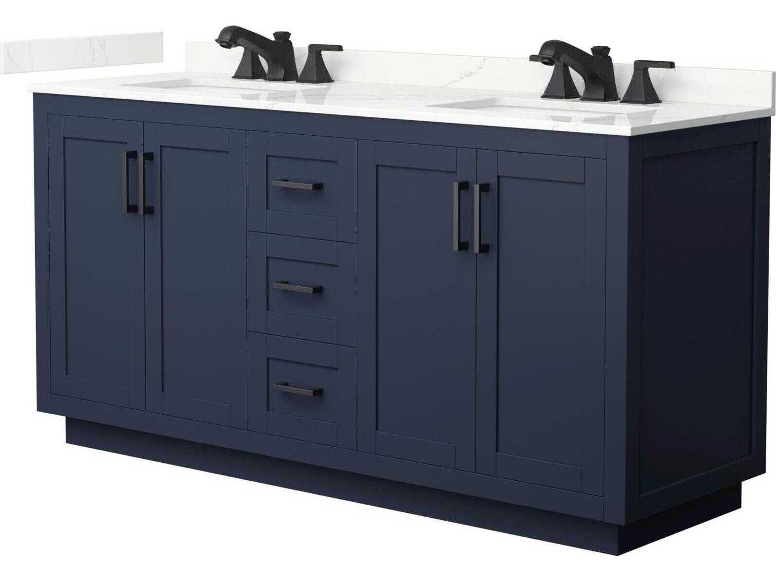 Wyndham Collection Miranda 66" Dark Blue Vanity