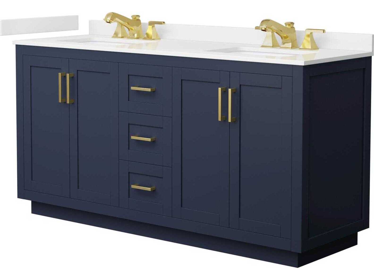 Wyndham Collection Miranda 66" Dark Blue Vanity