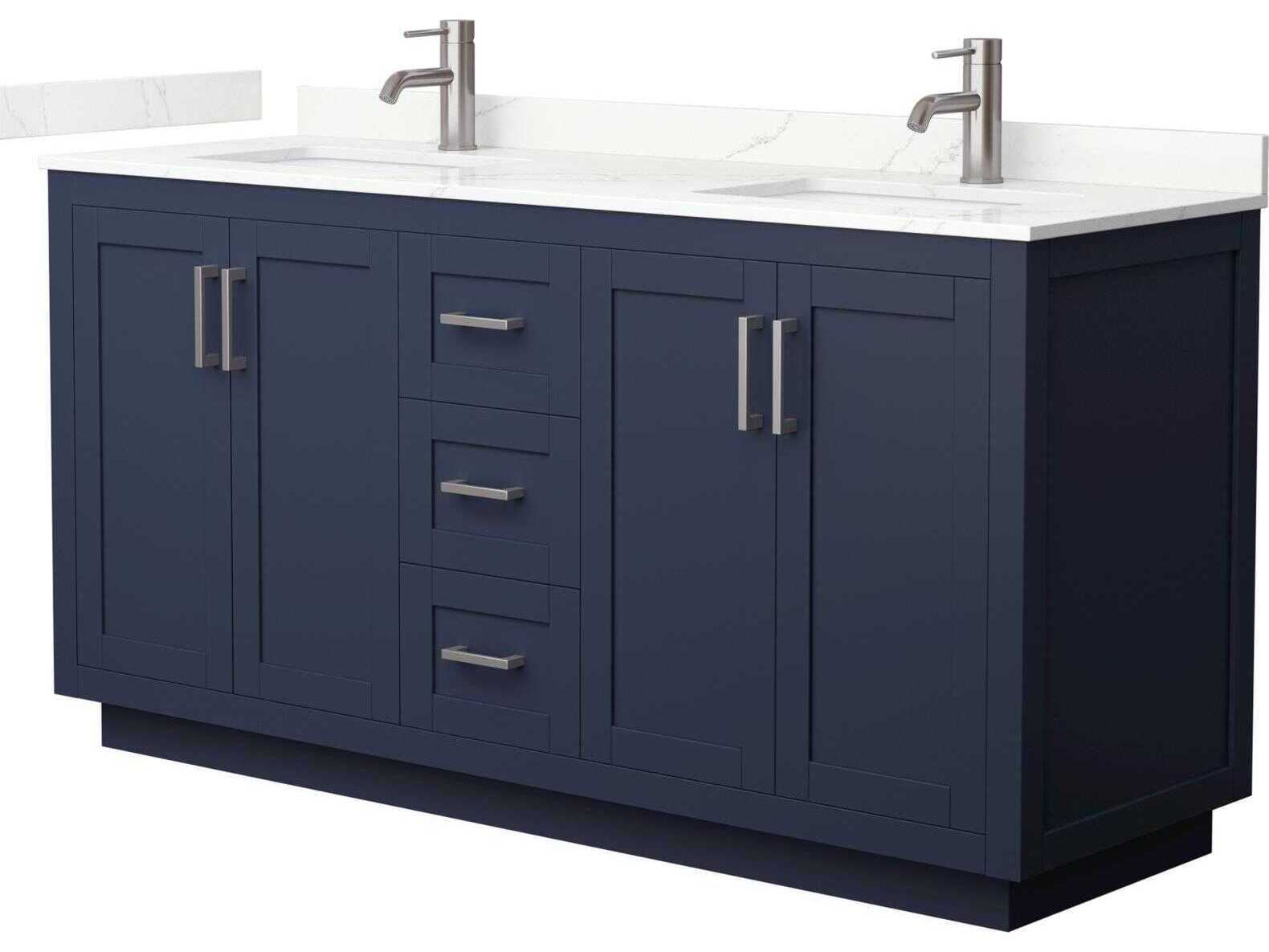 Wyndham Collection Miranda 66" Dark Blue Vanity