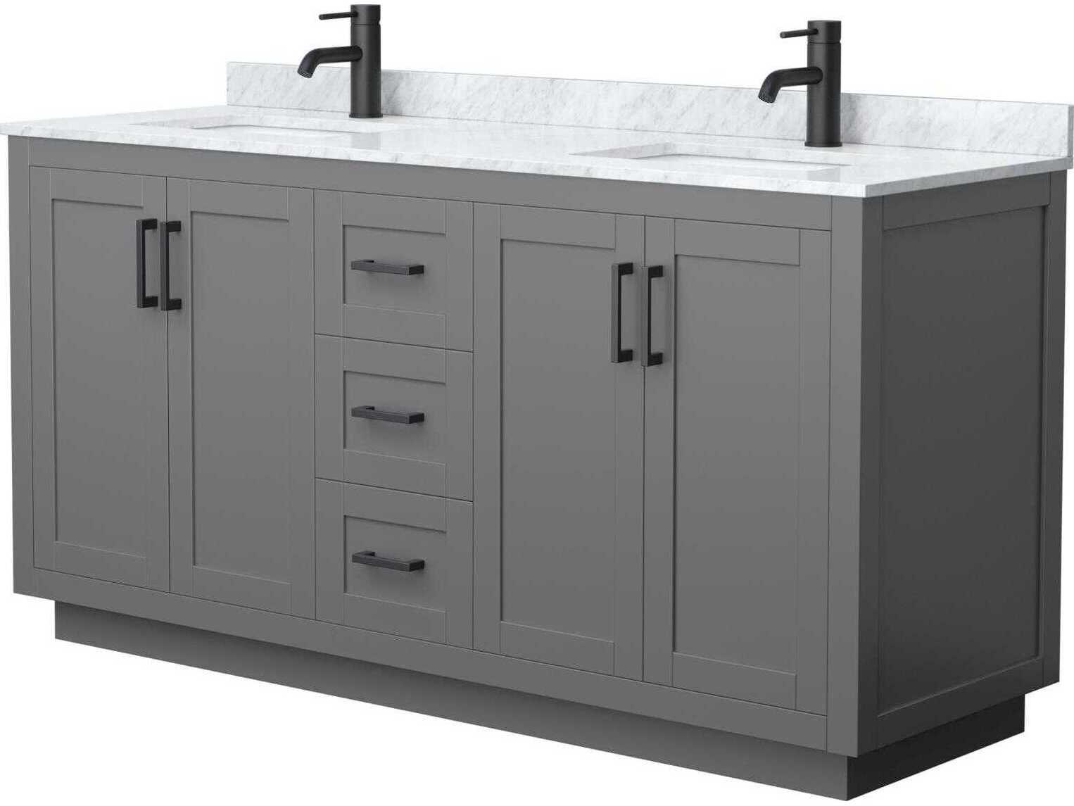 Wyndham Collection Miranda 66" Dark Gray Vanity