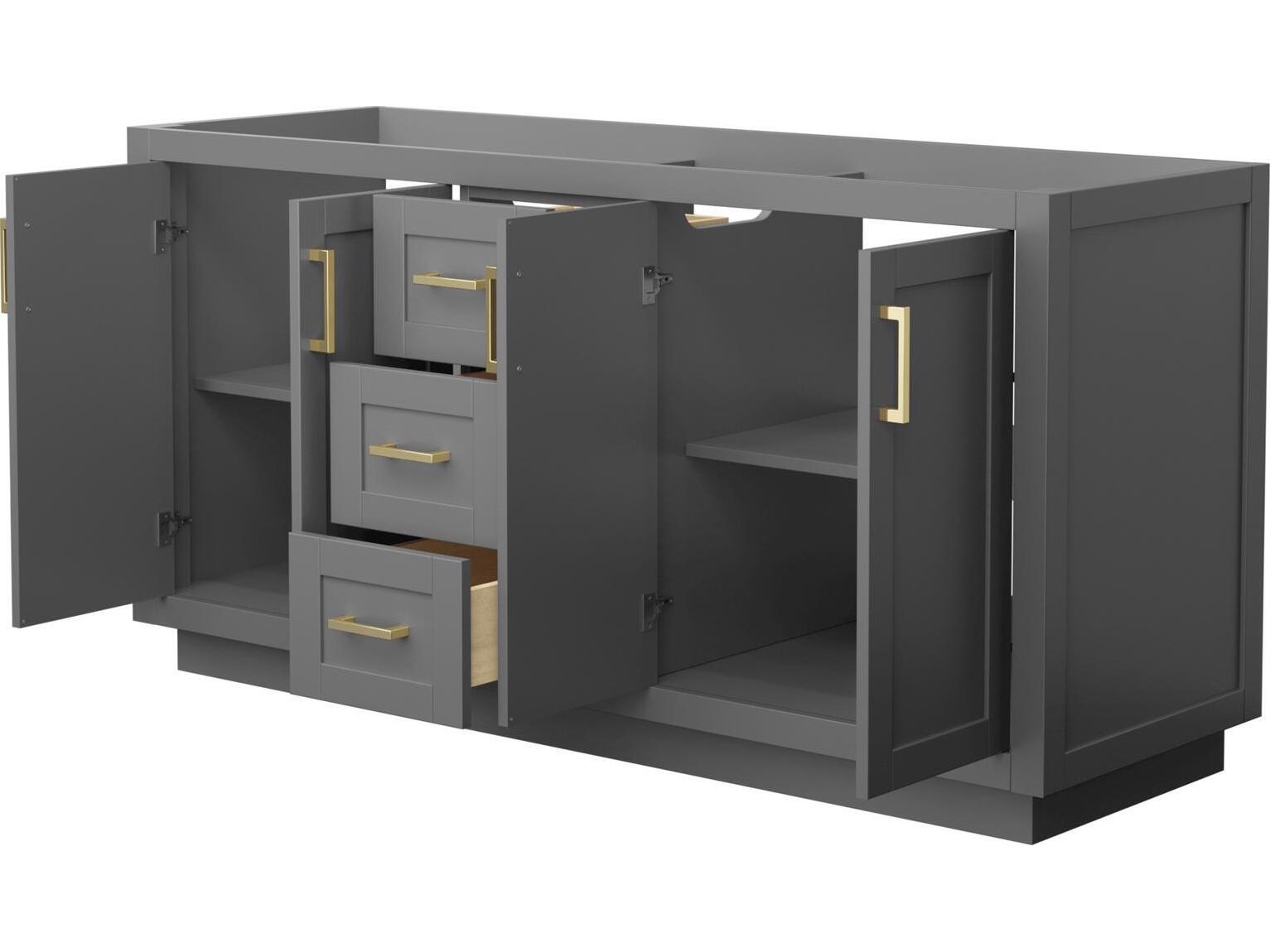 Wyndham Collection Miranda 65" Dark Gray Vanity