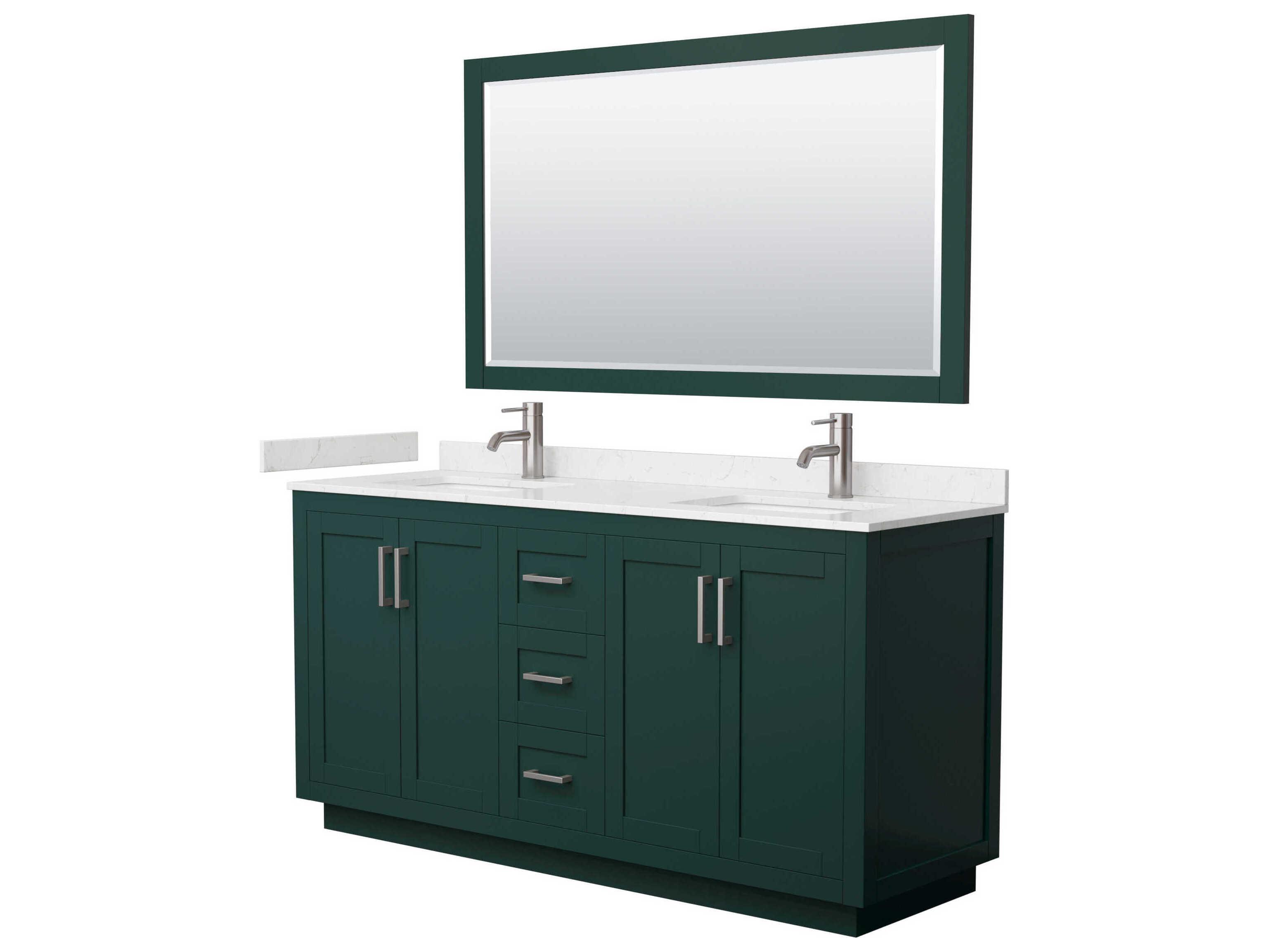 Wyndham Collection Miranda 66" Green Vanity with 58" Mirror