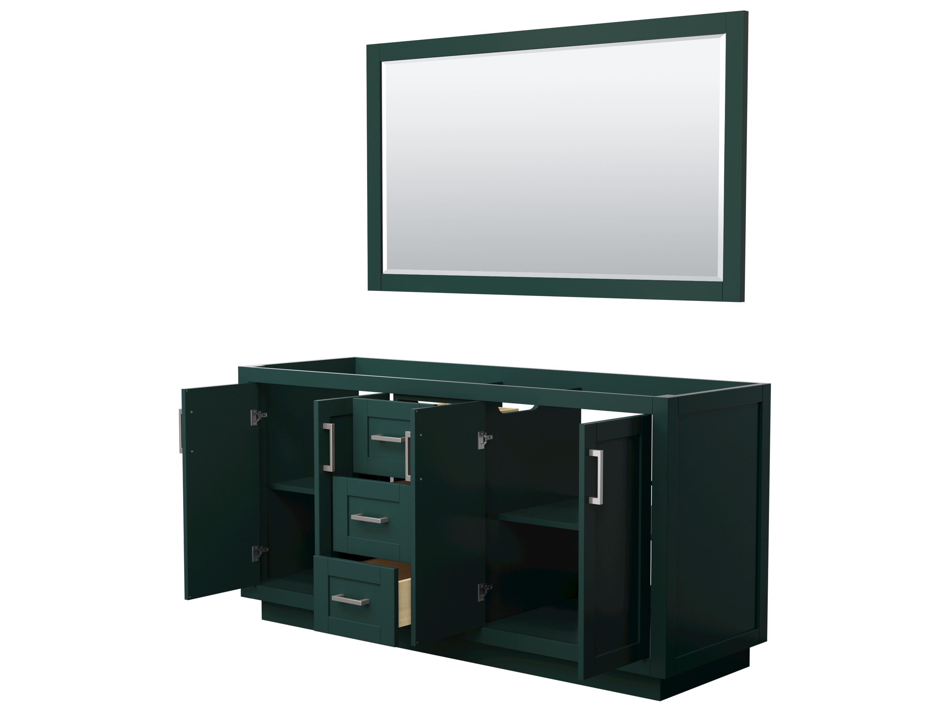 Wyndham Collection Miranda 65" Green Vanity with 58" Mirror