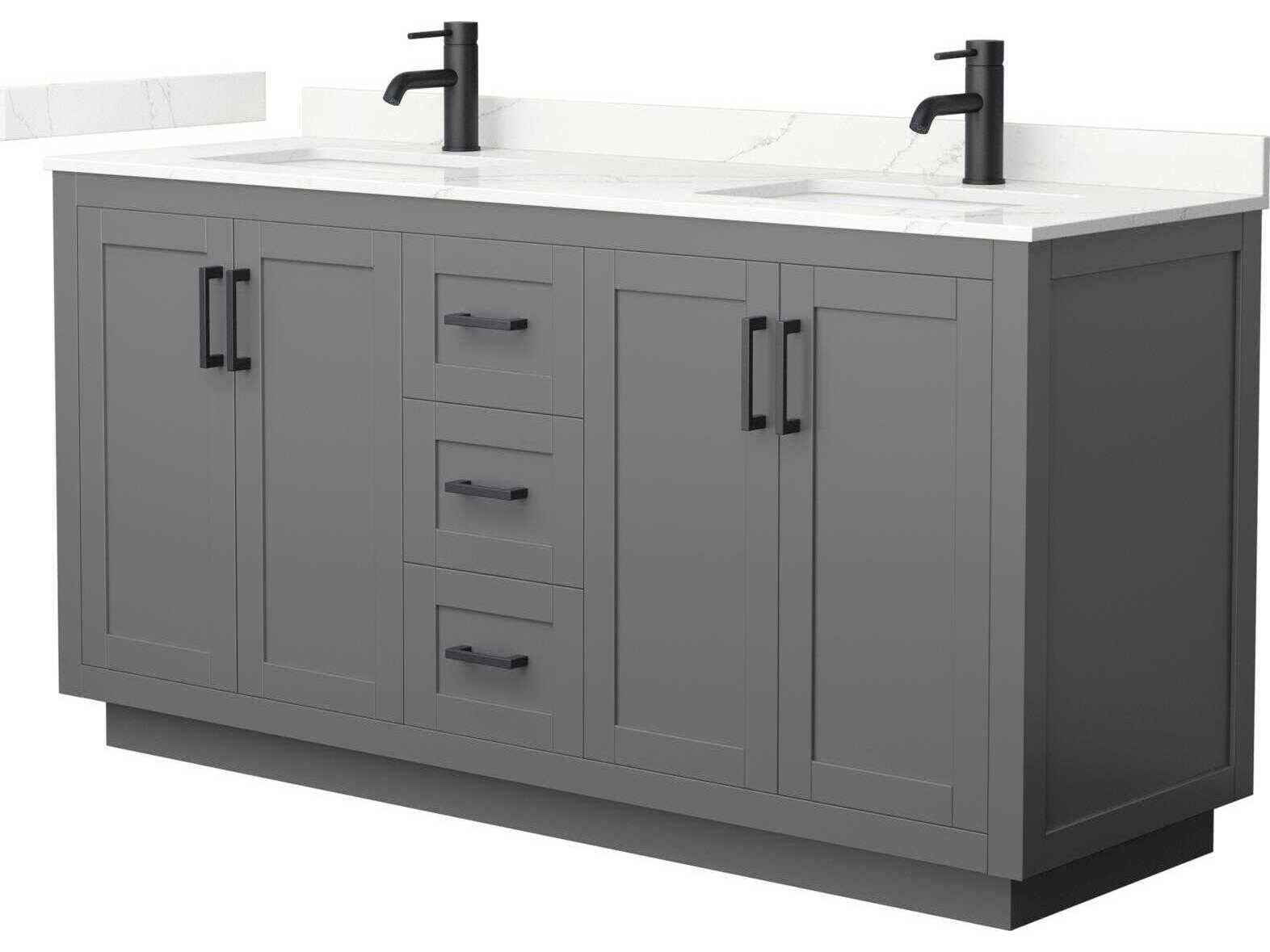 Wyndham Collection Miranda 66" Dark Gray Vanity