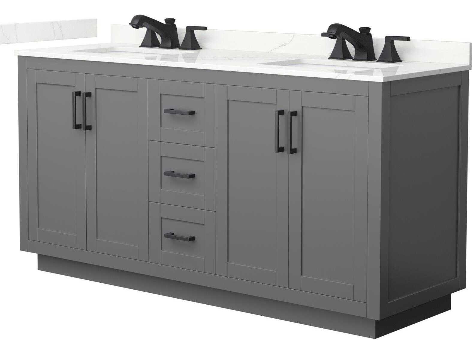 Wyndham Collection Miranda 66" Dark Gray Vanity