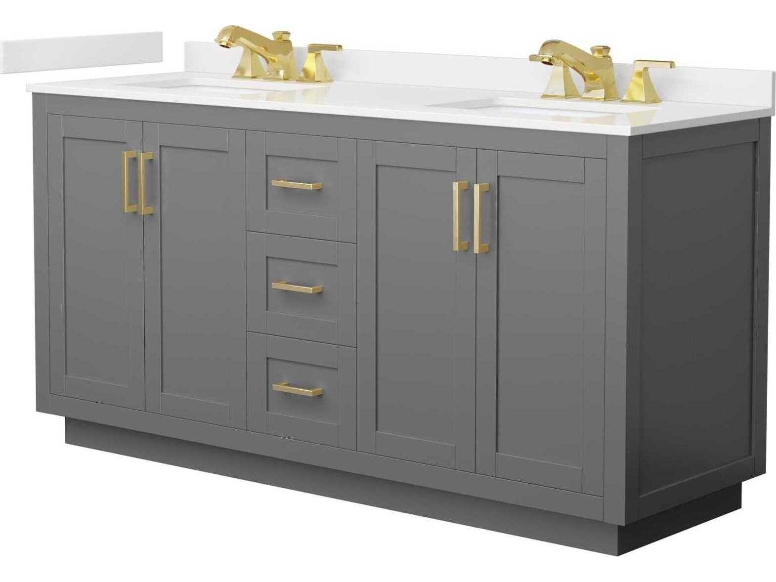 Wyndham Collection Miranda 66" Dark Gray Vanity