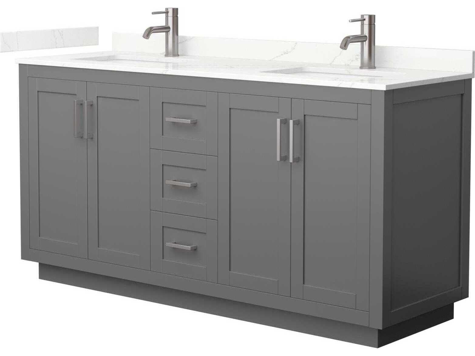 Wyndham Collection Miranda 66" Dark Gray Vanity