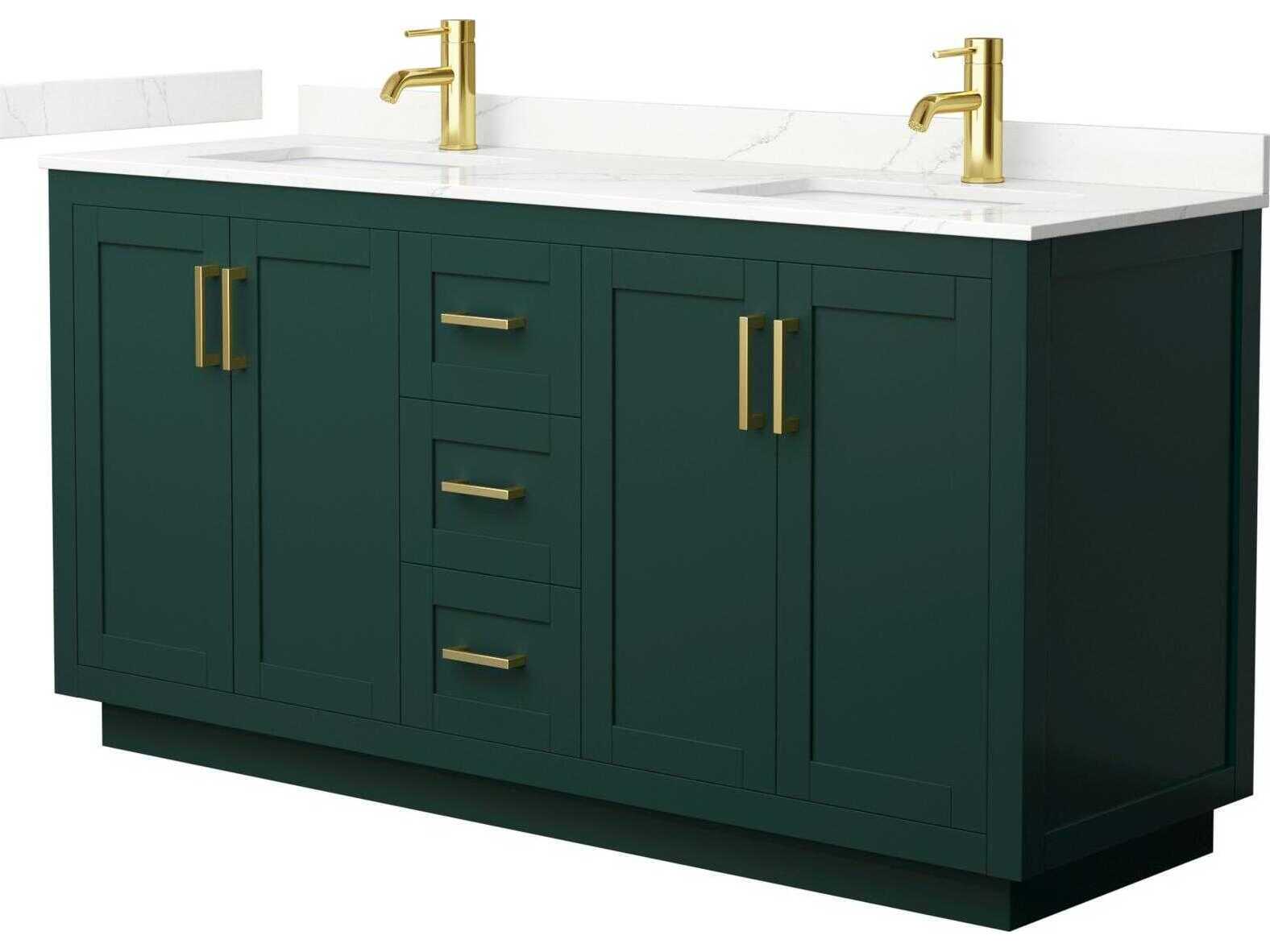 Wyndham Collection Miranda 66" Green Vanity