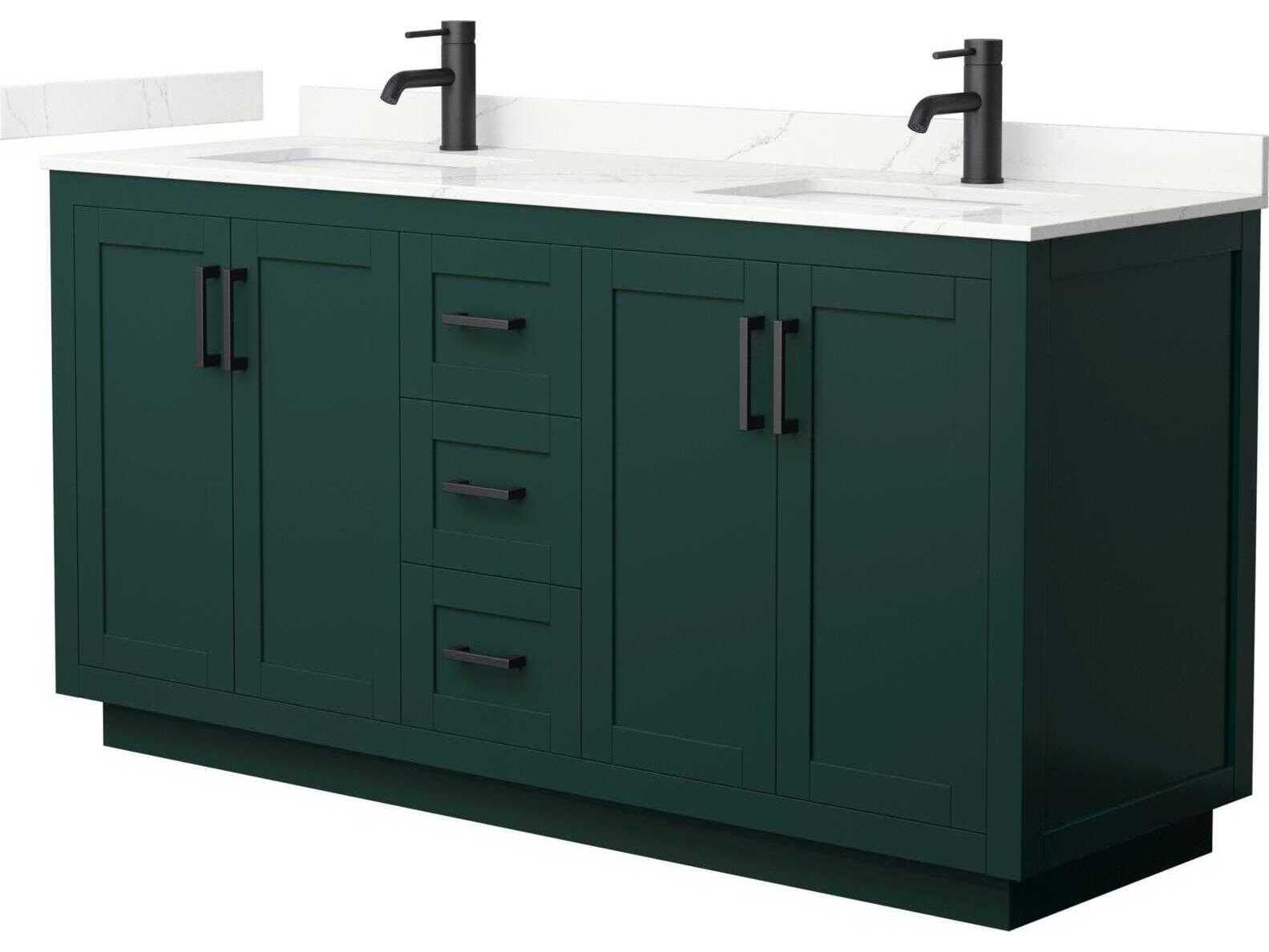 Wyndham Collection Miranda 66" Green Vanity
