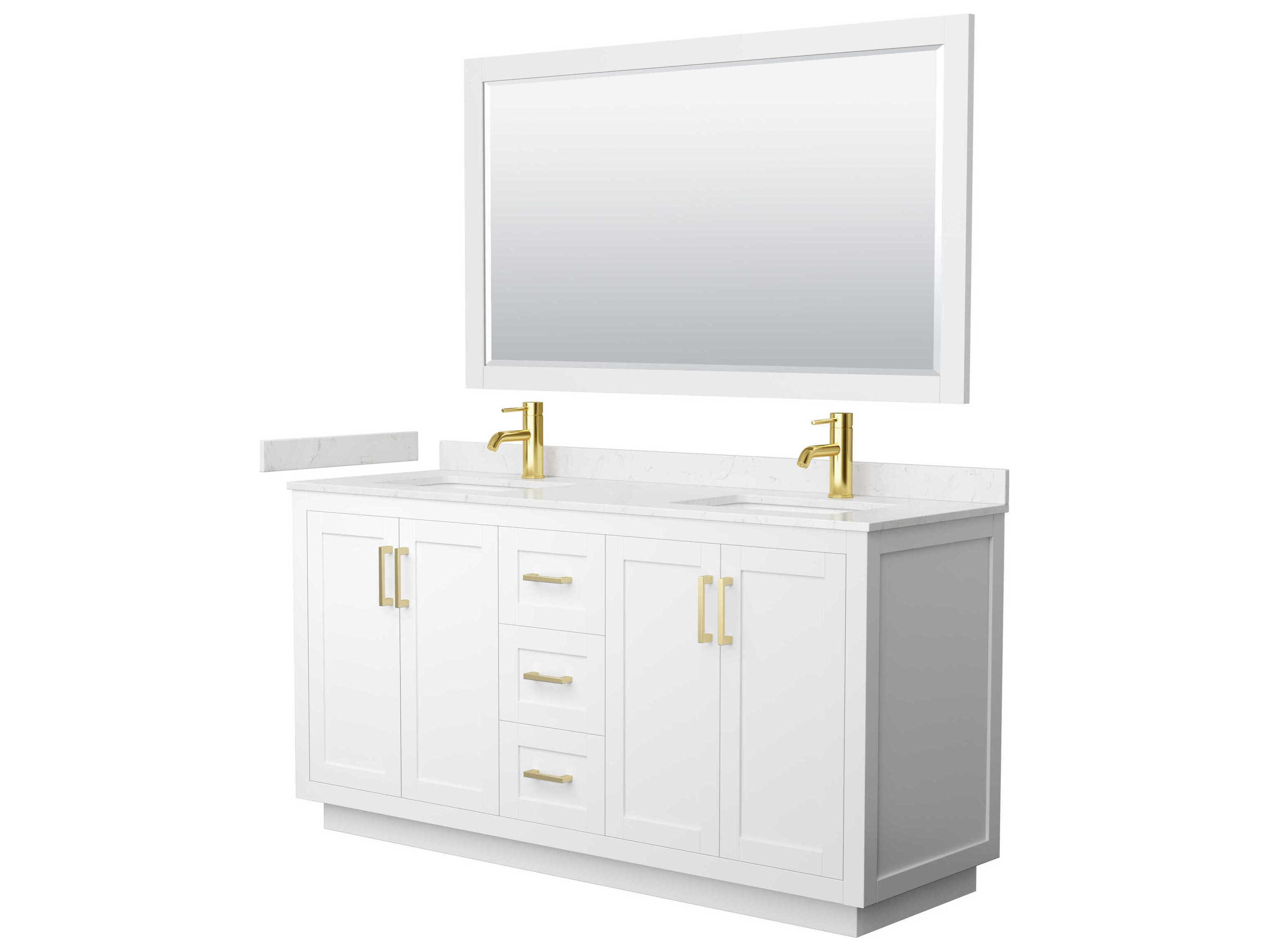 Wyndham Collection Miranda 66" White Vanity with 58" Mirror