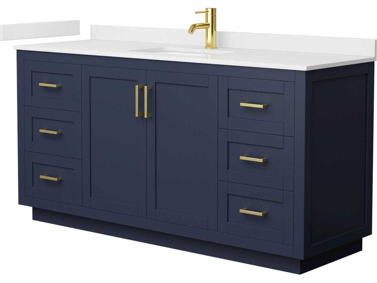 Wyndham Collection Miranda 66" Dark Blue Vanity