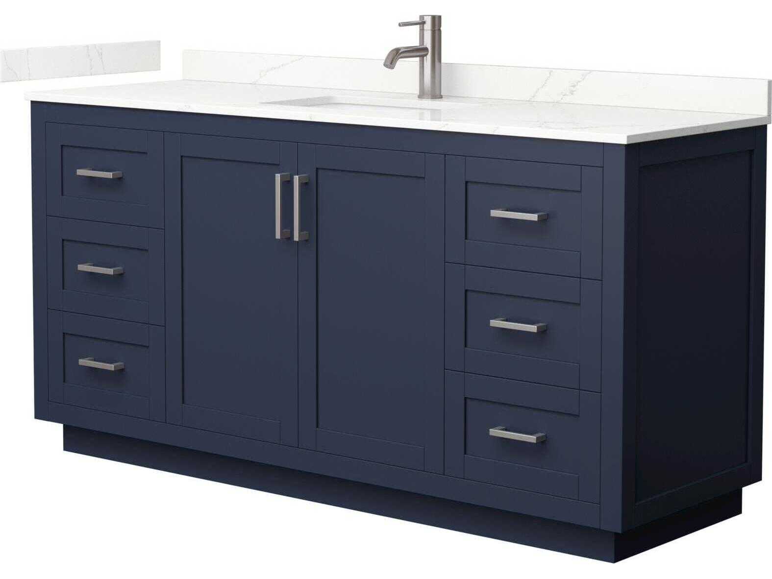 Wyndham Collection Miranda 66" Dark Blue Vanity