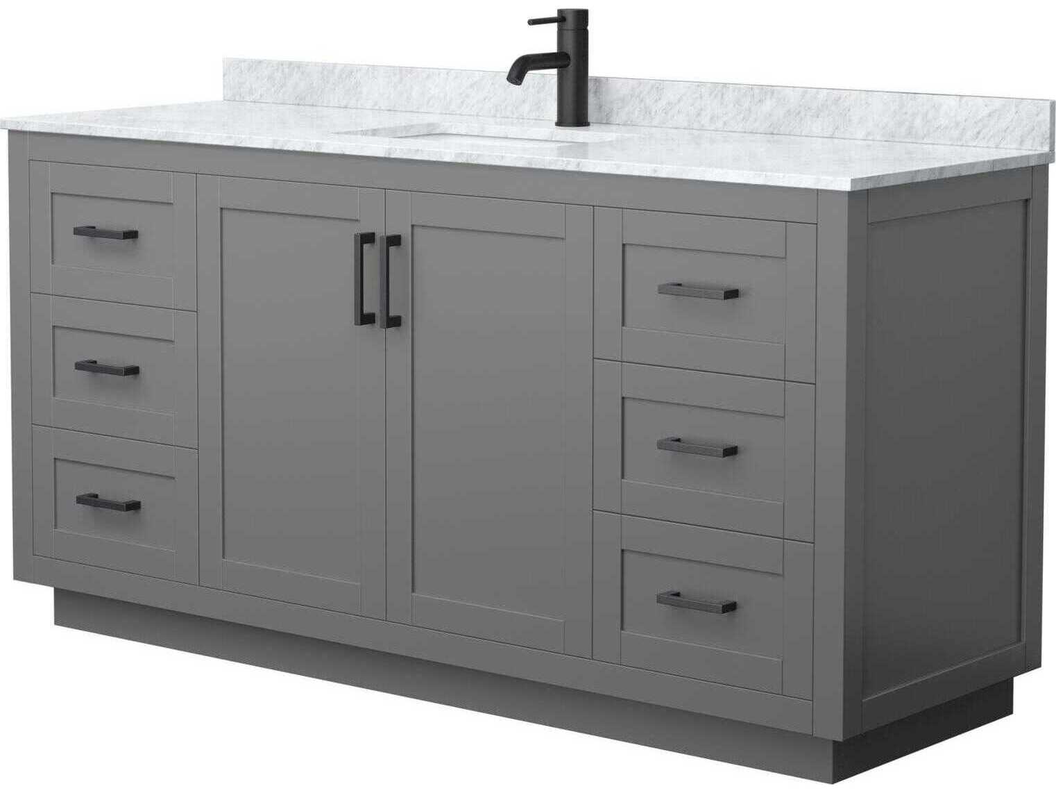 Wyndham Collection Miranda 66" Dark Gray Vanity