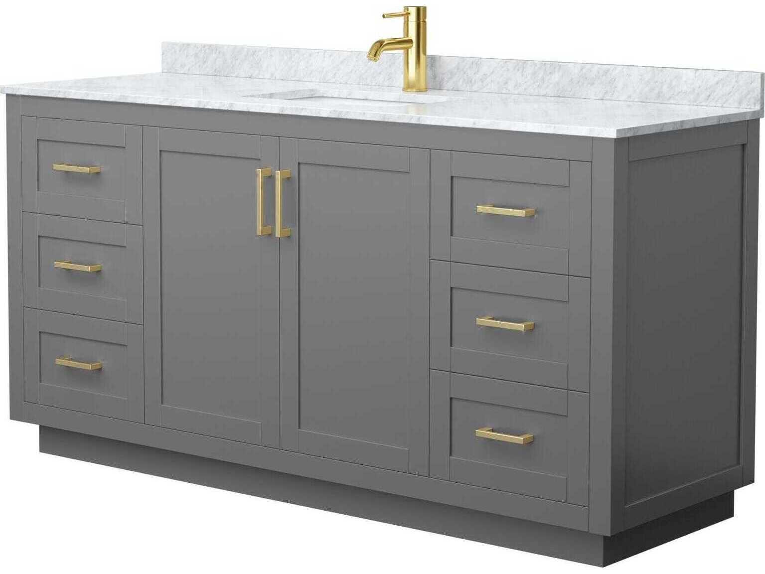 Wyndham Collection Miranda 66" Dark Gray Vanity