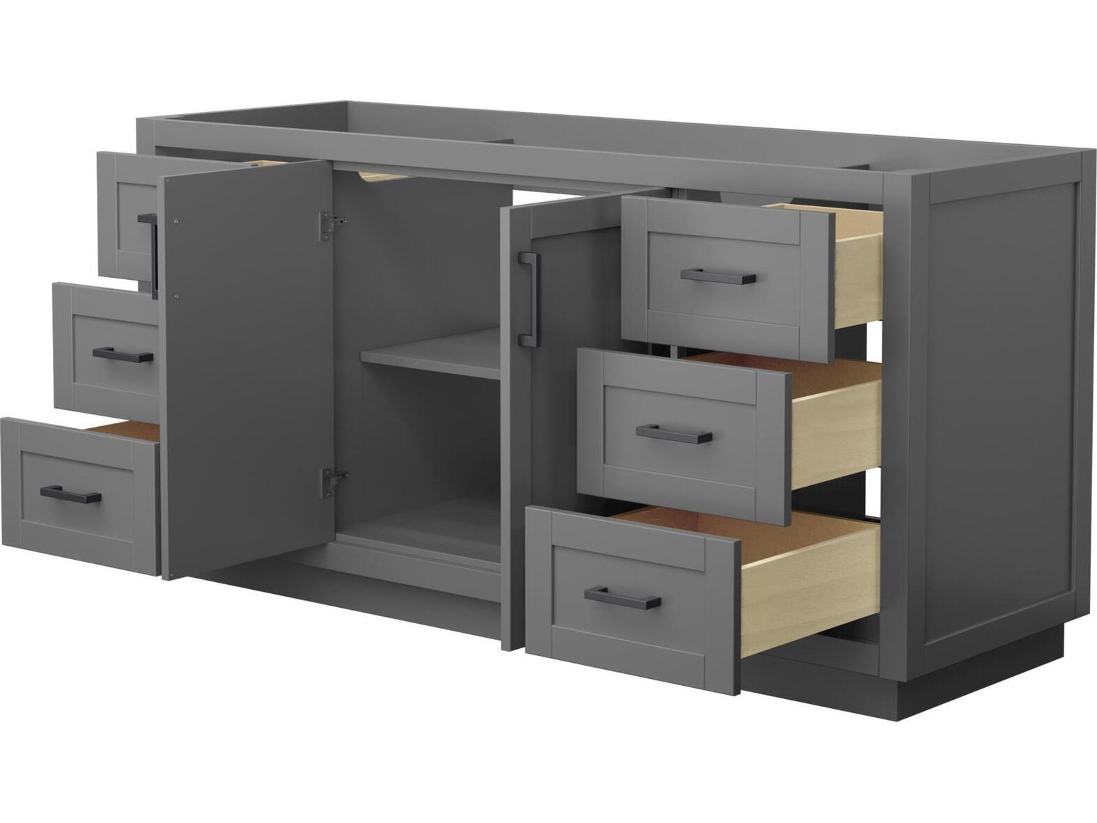 Wyndham Collection Miranda 65" Dark Gray Vanity