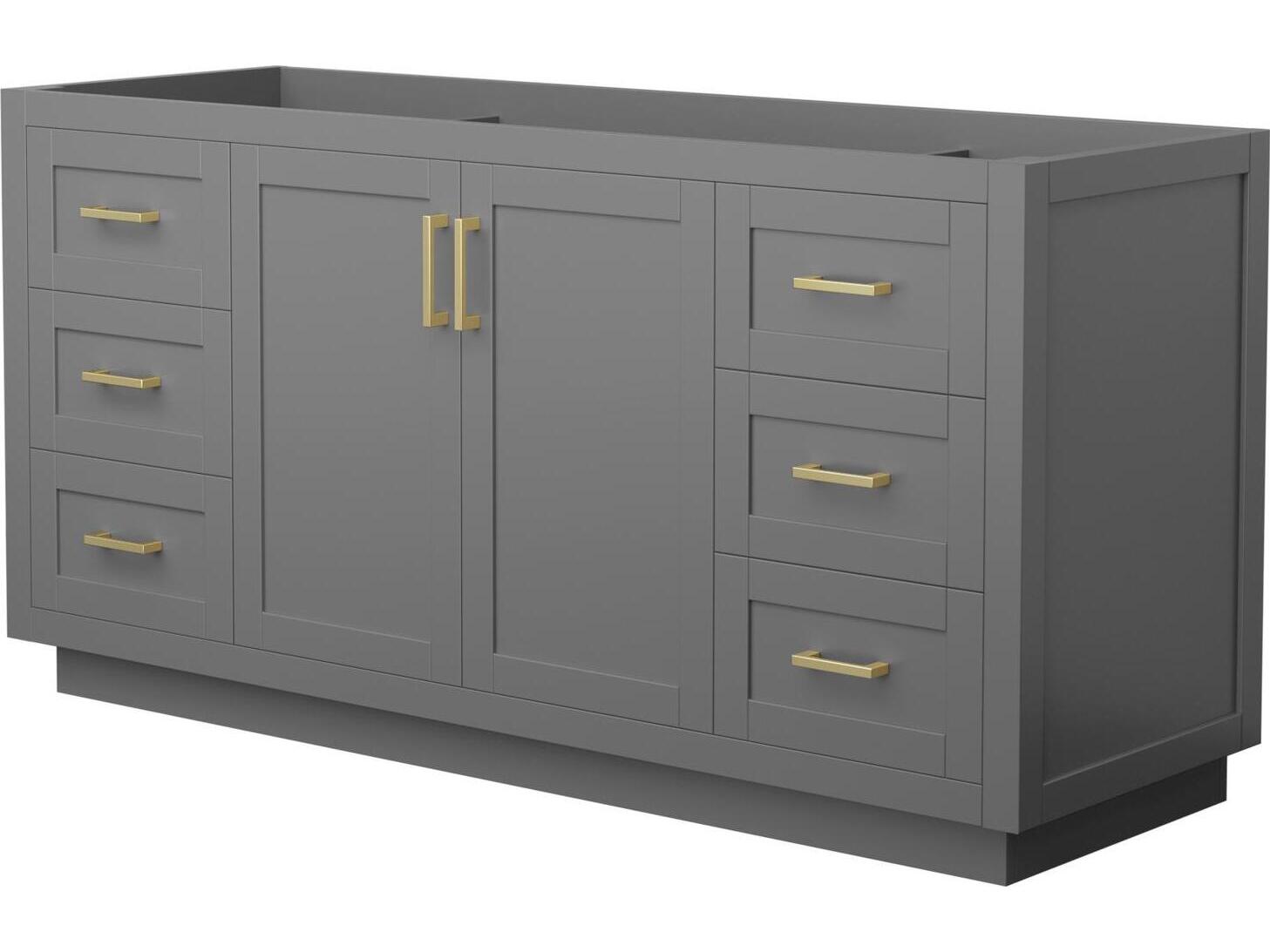 Wyndham Collection Miranda 65" Dark Gray Vanity