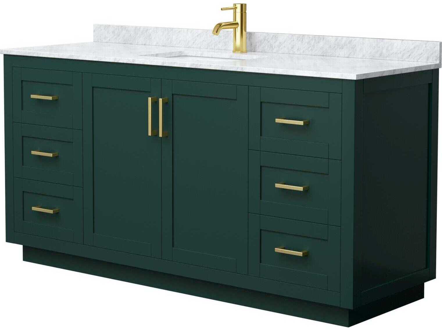 Wyndham Collection Miranda 66" Green Vanity