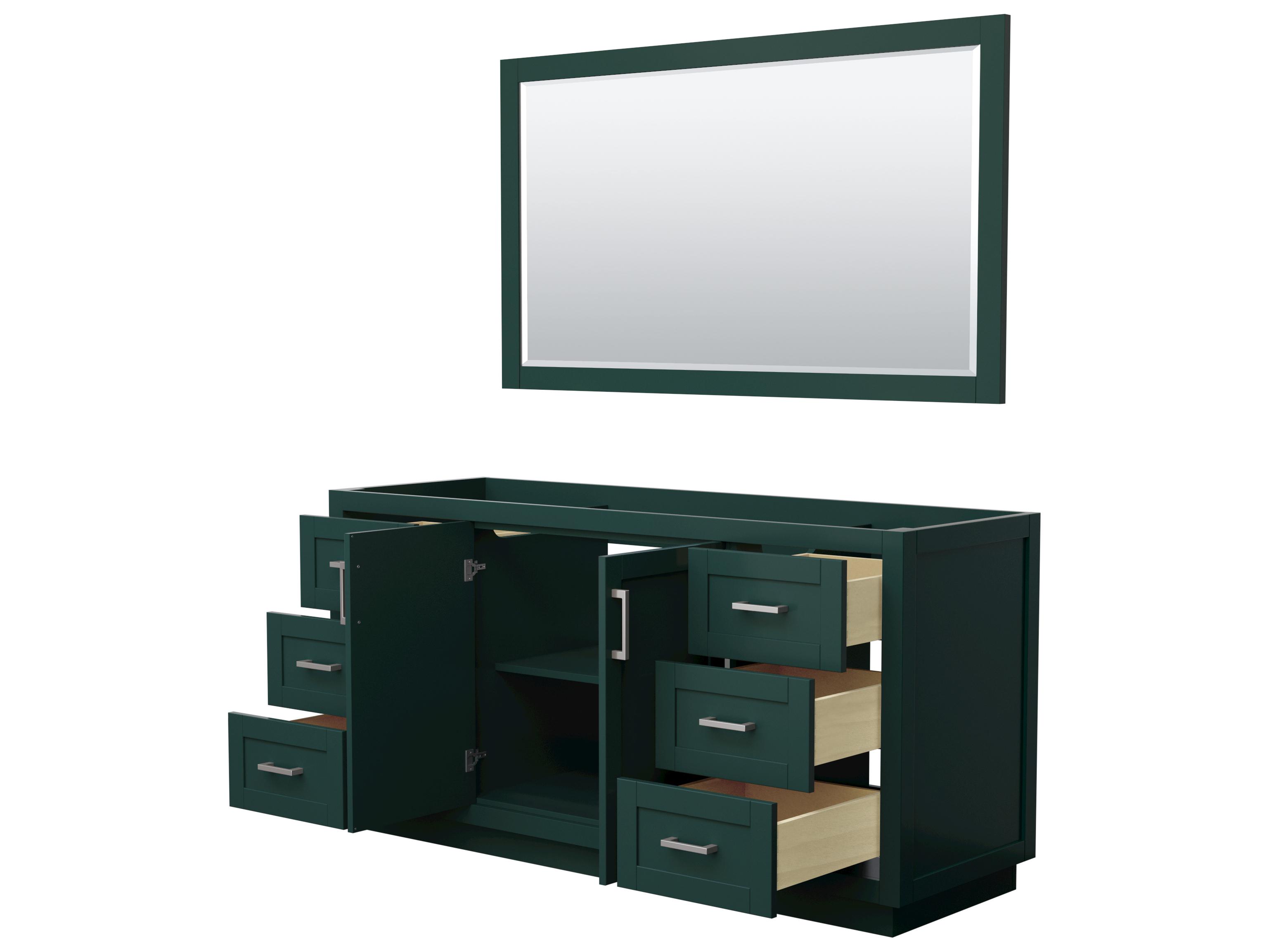 Wyndham Collection Miranda 65" Green Vanity with 58" Mirror