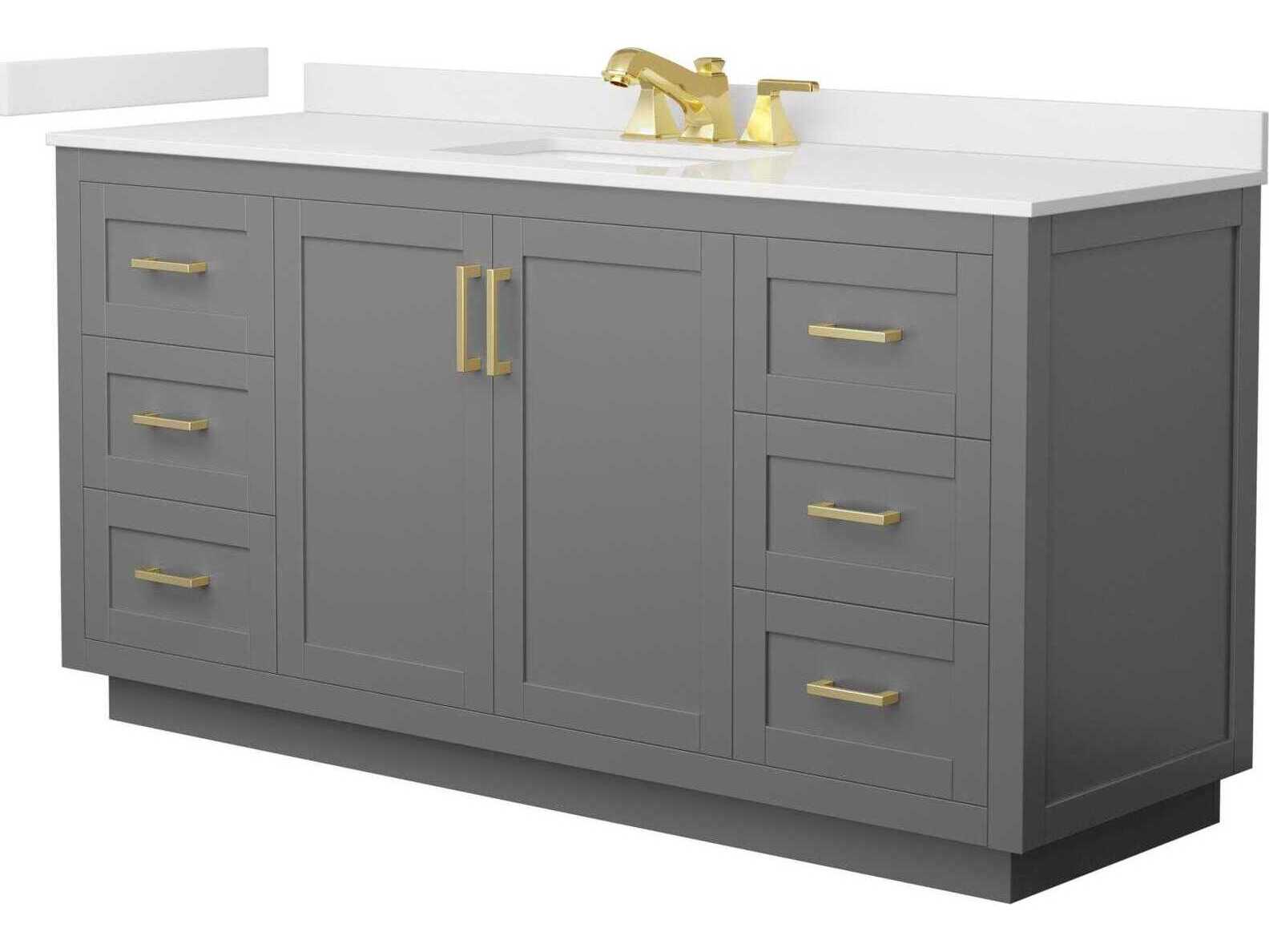 Wyndham Collection Miranda 66" Dark Gray Vanity