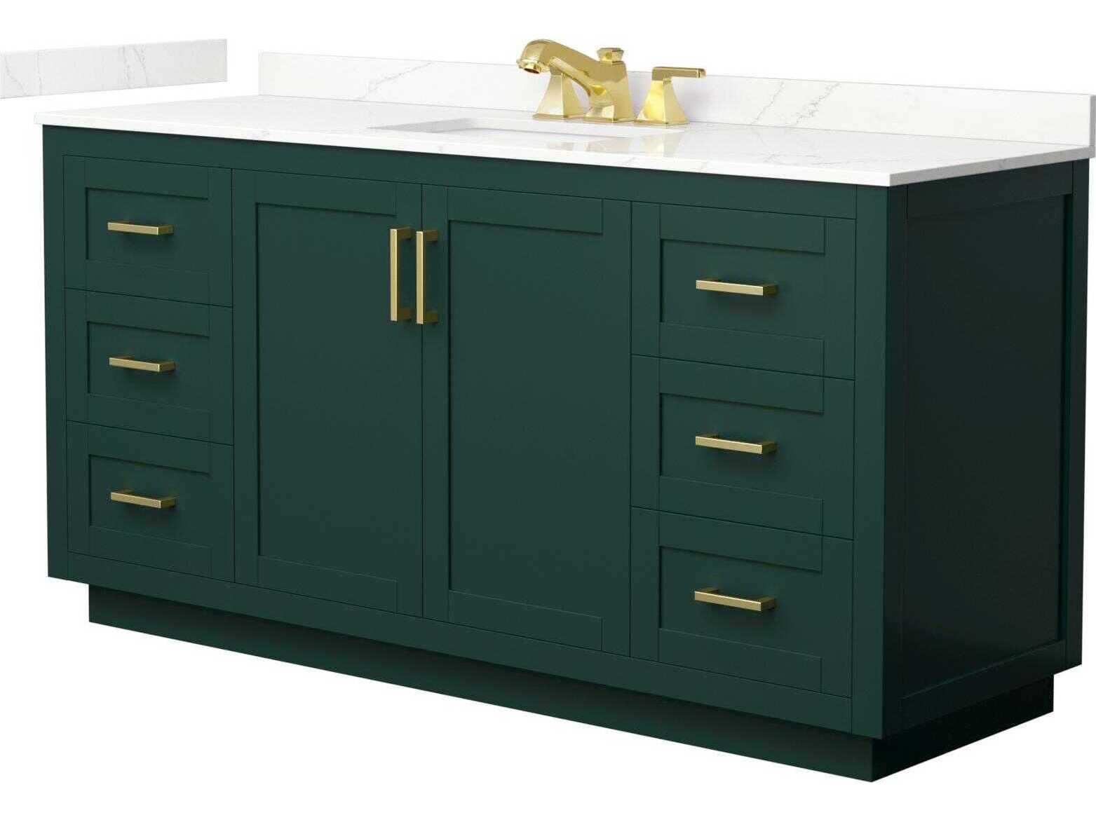 Wyndham Collection Miranda 66" Green Vanity