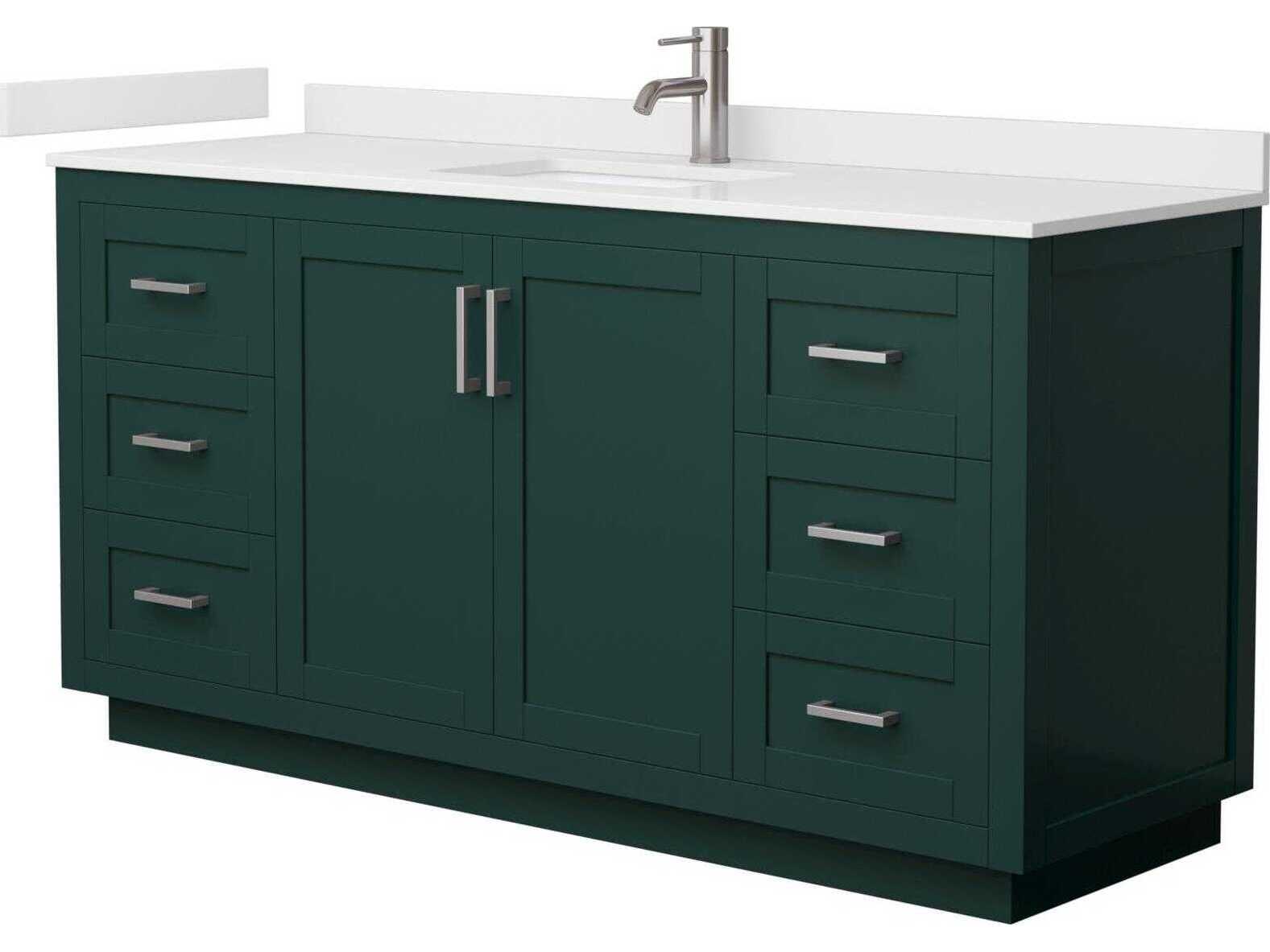 Wyndham Collection Miranda 66" Green Vanity