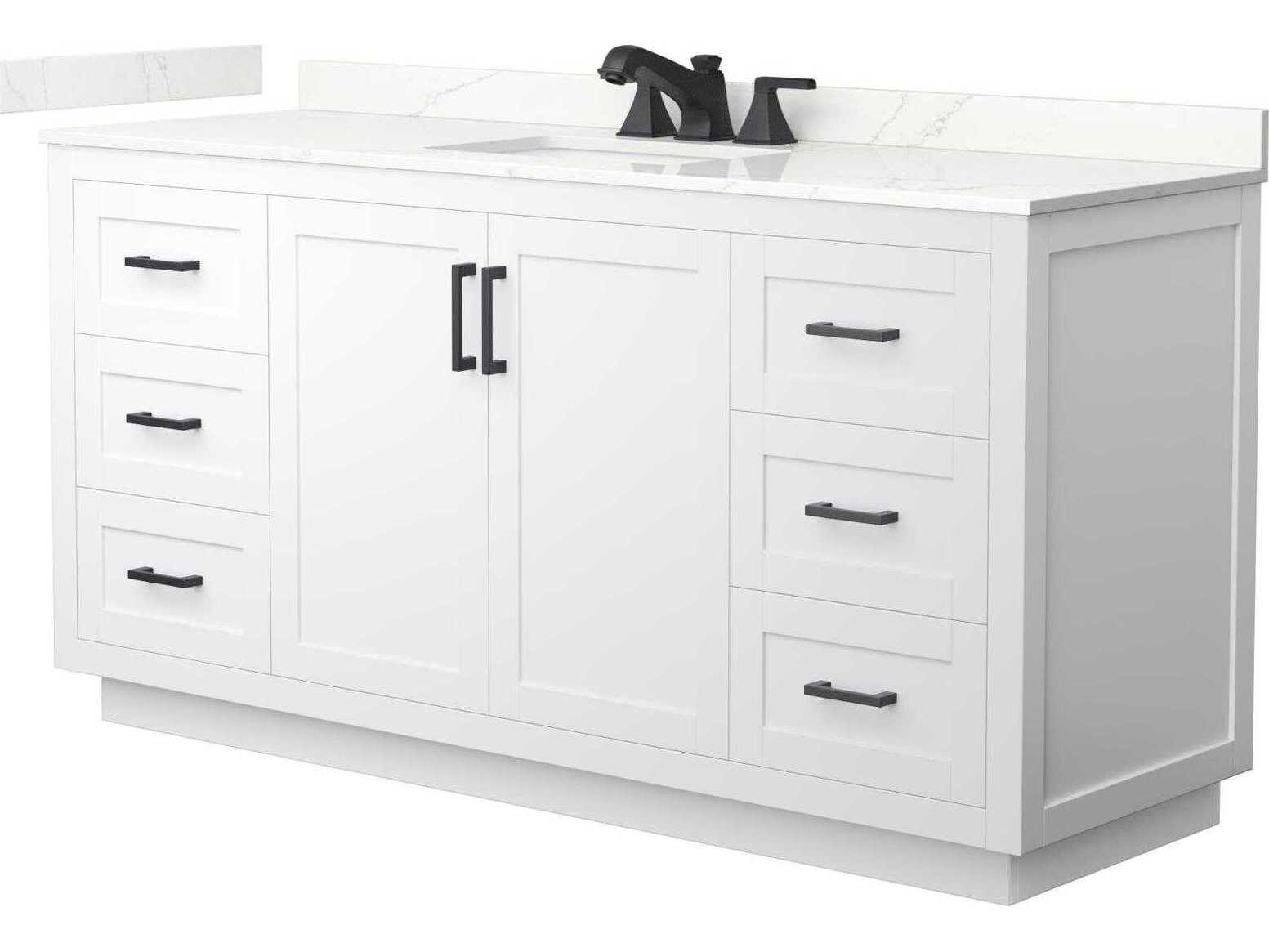 Wyndham Collection Miranda 66" White Vanity