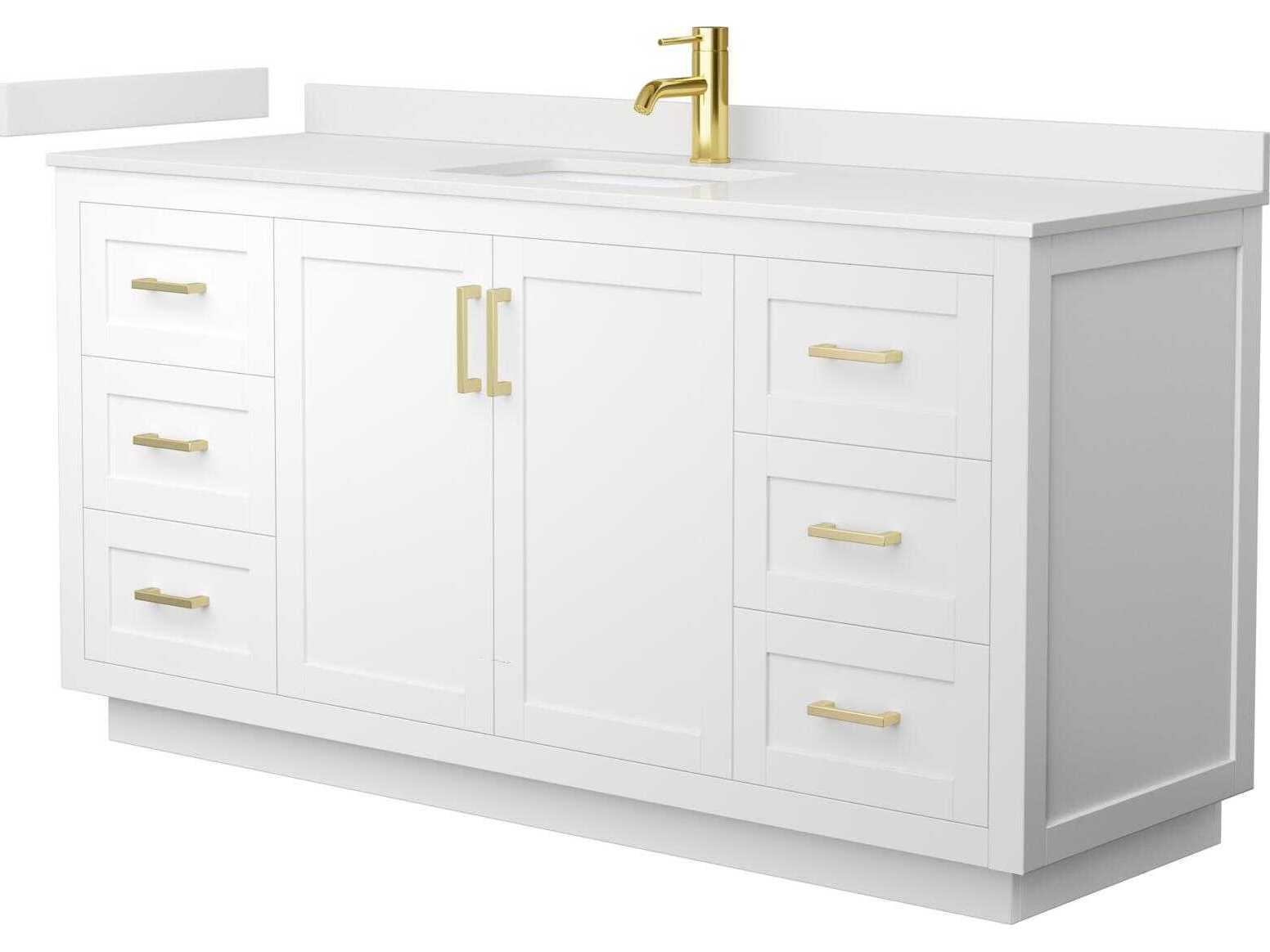 Wyndham Collection Miranda 66" White Vanity