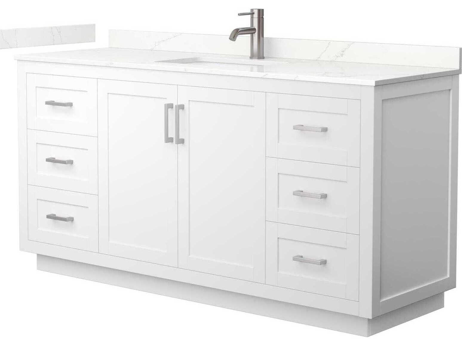 Wyndham Collection Miranda 66" White Vanity