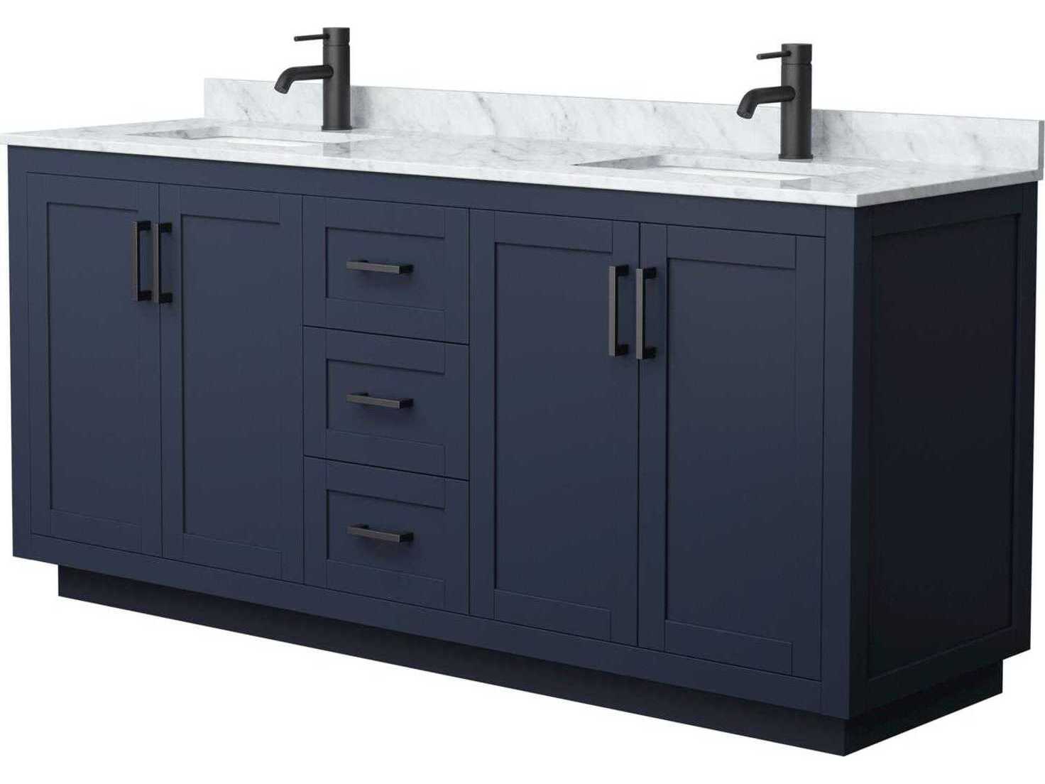 Wyndham Collection Miranda 72" Dark Blue Vanity