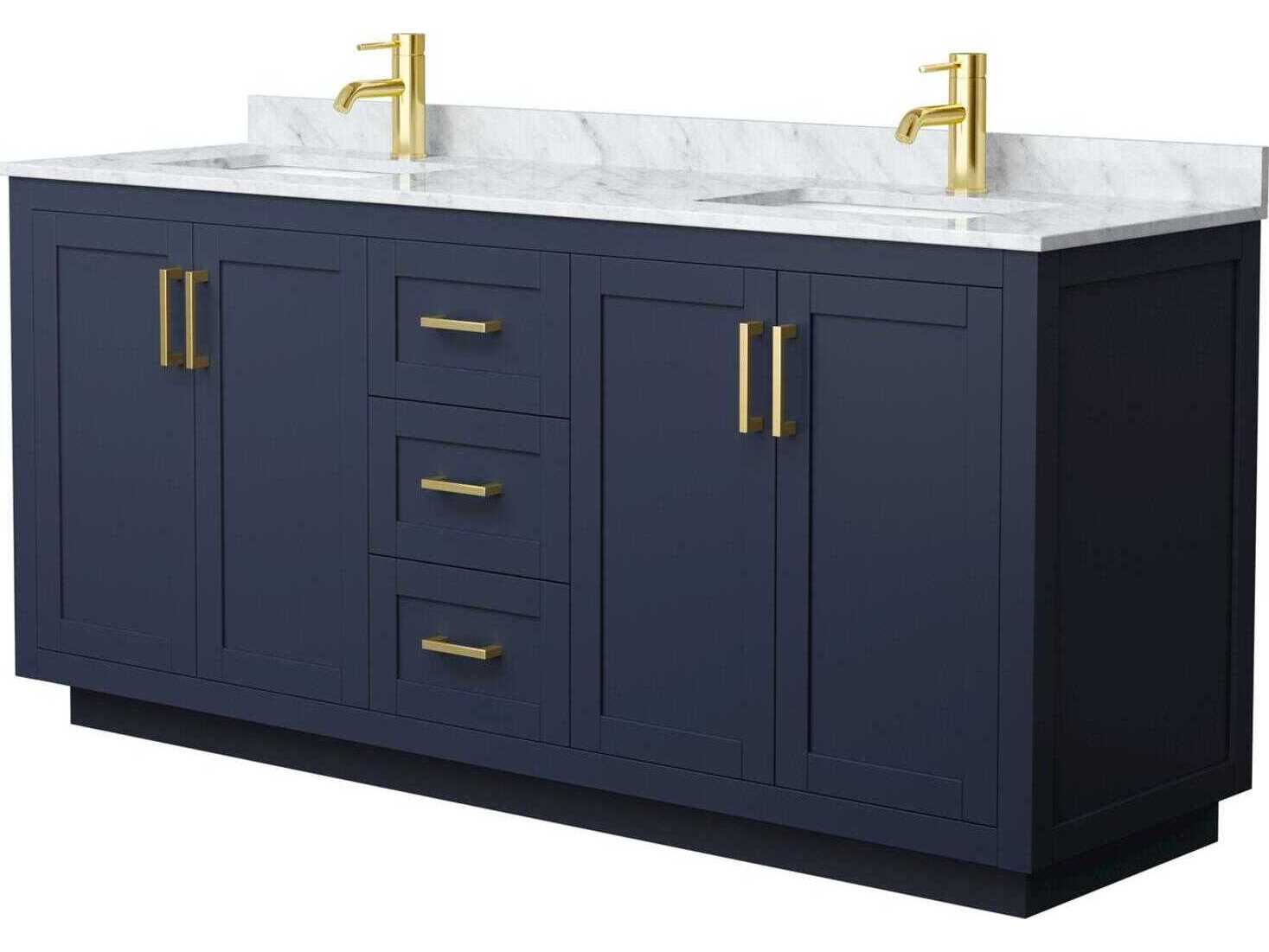 Wyndham Collection Miranda 72" Dark Blue Vanity