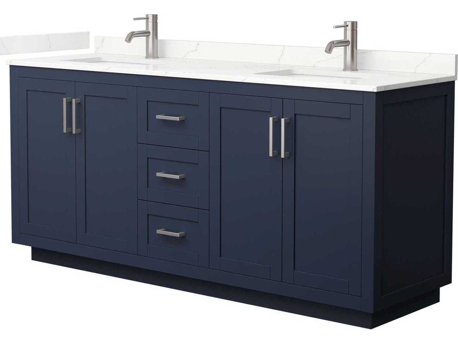 Wyndham Collection Miranda 72" Dark Blue Vanity