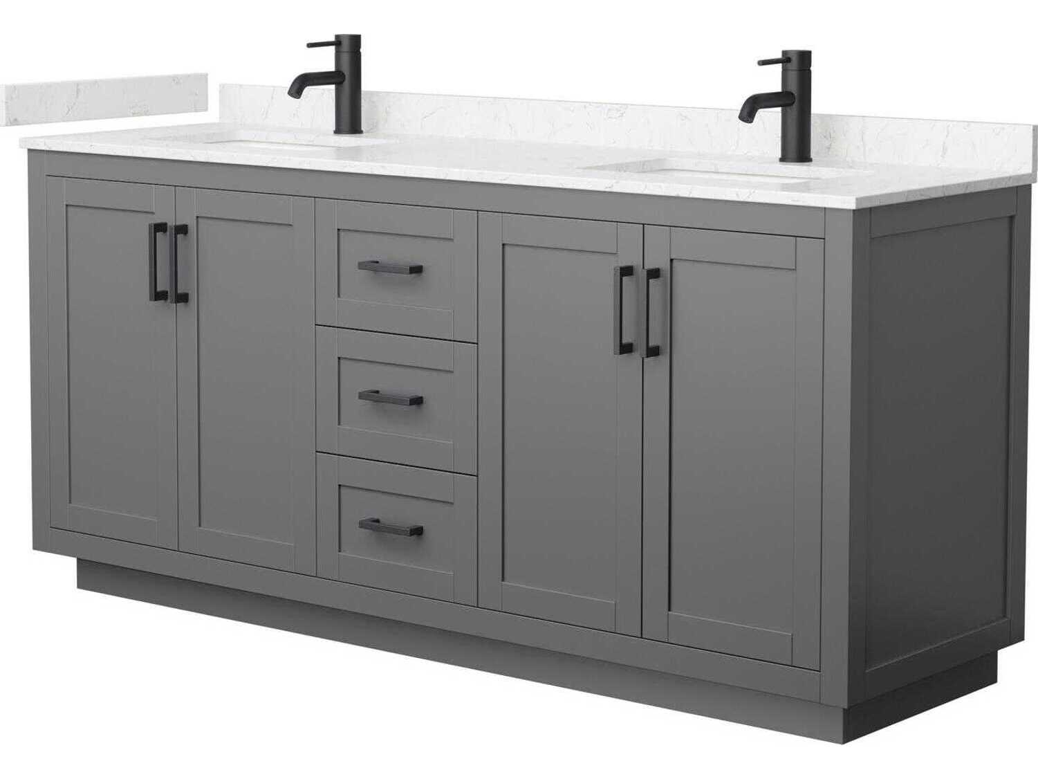Wyndham Collection Miranda 72" Dark Gray Vanity