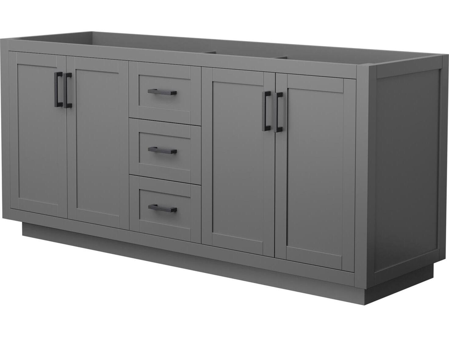Wyndham Collection Miranda 71" Dark Gray Vanity