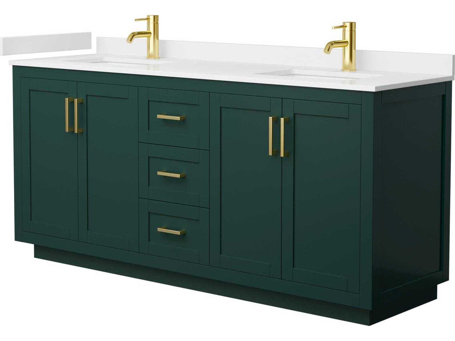 Wyndham Collection Miranda 72" Green Vanity