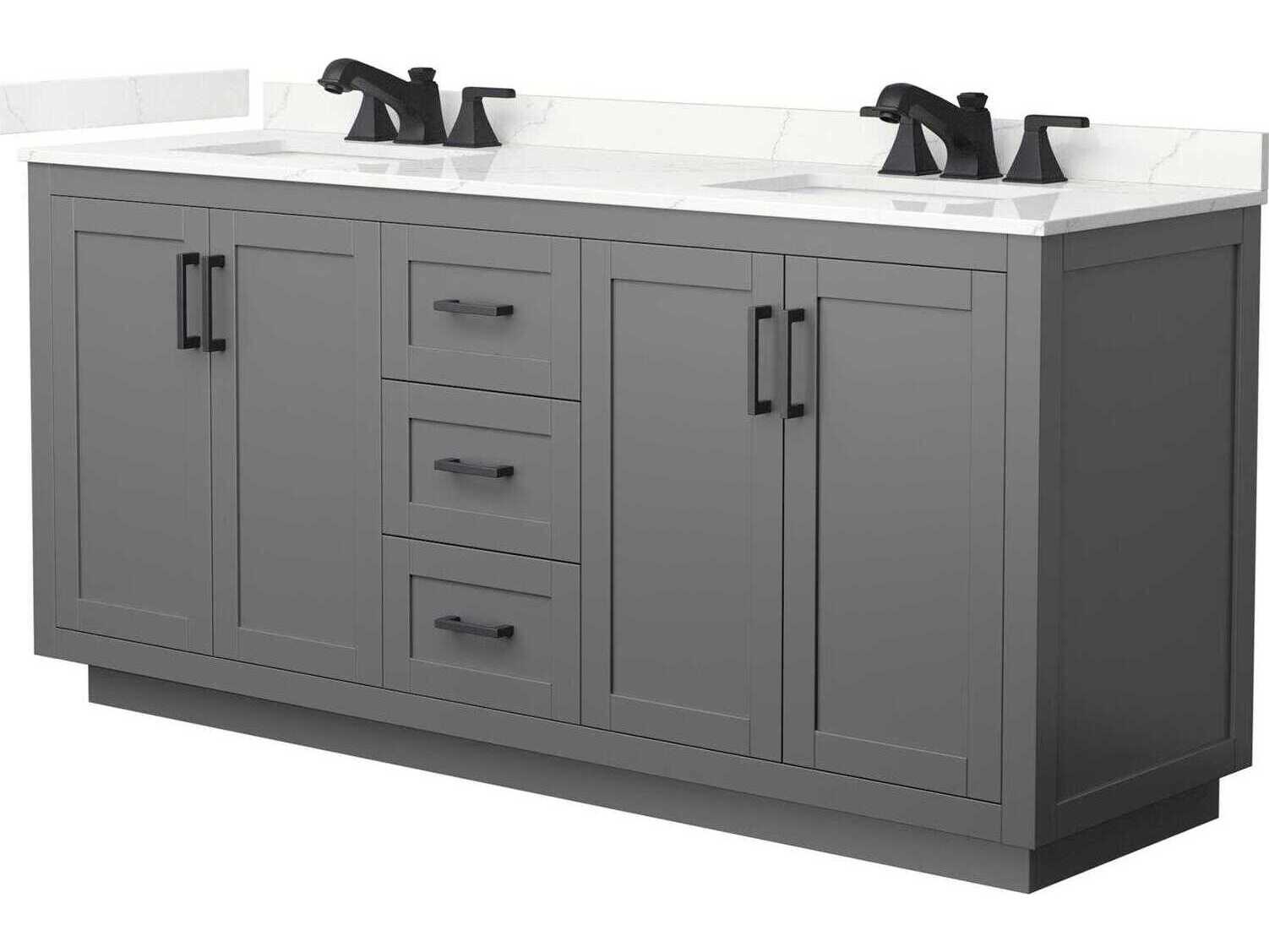 Wyndham Collection Miranda 72" Dark Gray Vanity