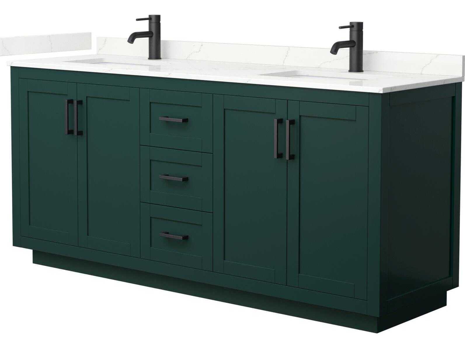 Wyndham Collection Miranda 72" Green Vanity