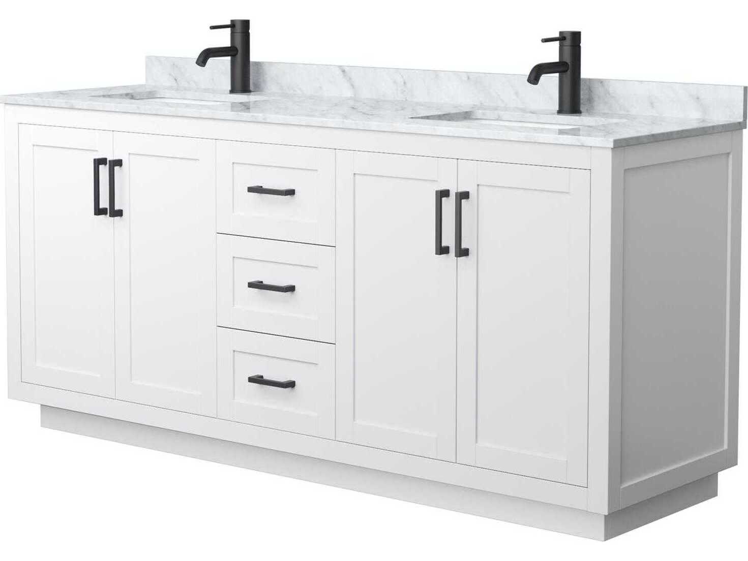 Wyndham Collection Miranda 72" White Vanity