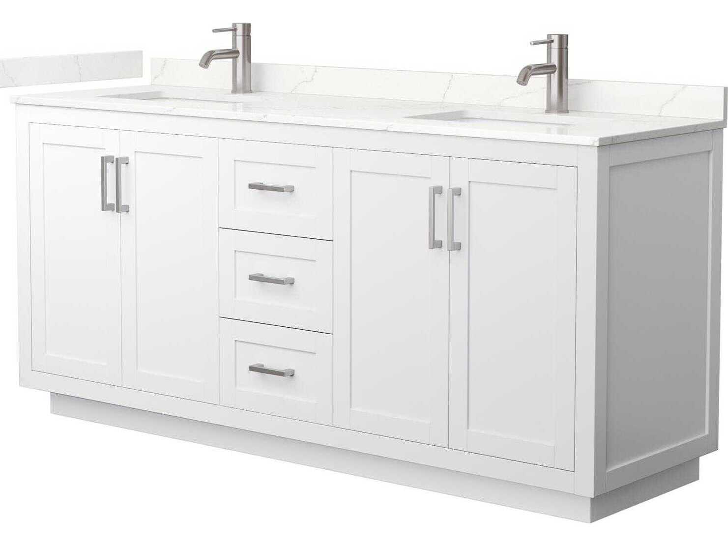 Wyndham Collection Miranda 72" White Vanity