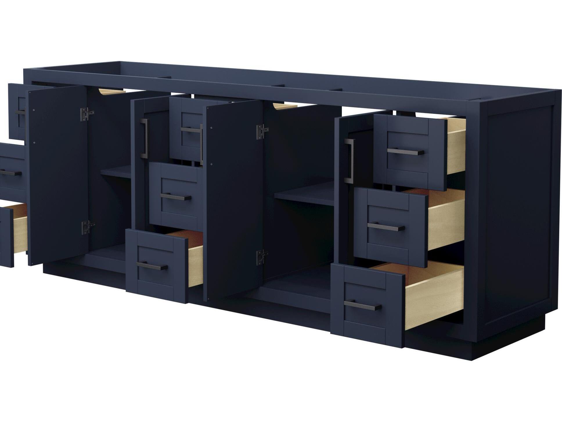 Wyndham Collection Miranda 83" Dark Blue Vanity