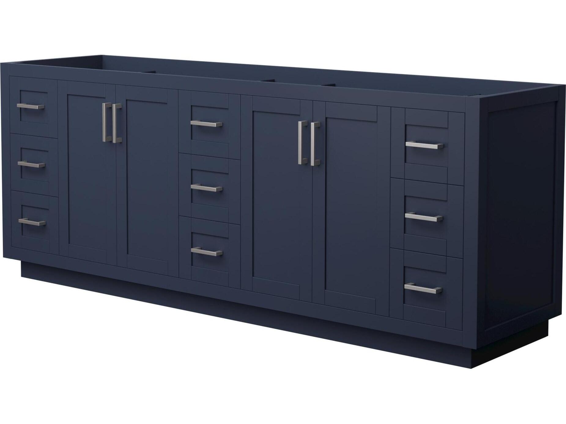 Wyndham Collection Miranda 83" Dark Blue Vanity