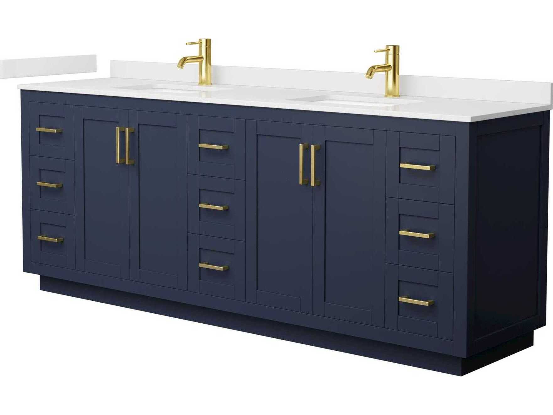 Wyndham Collection Miranda 84" Dark Blue Vanity