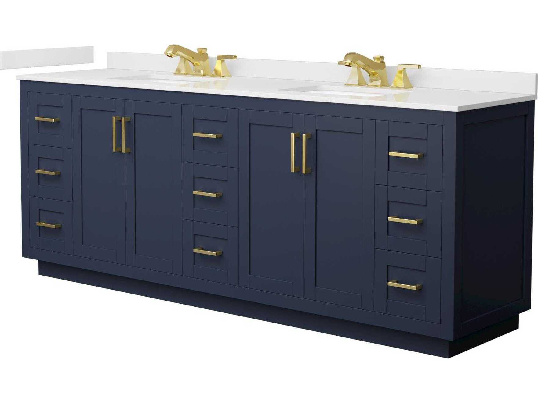 Wyndham Collection Miranda 84" Dark Blue Vanity