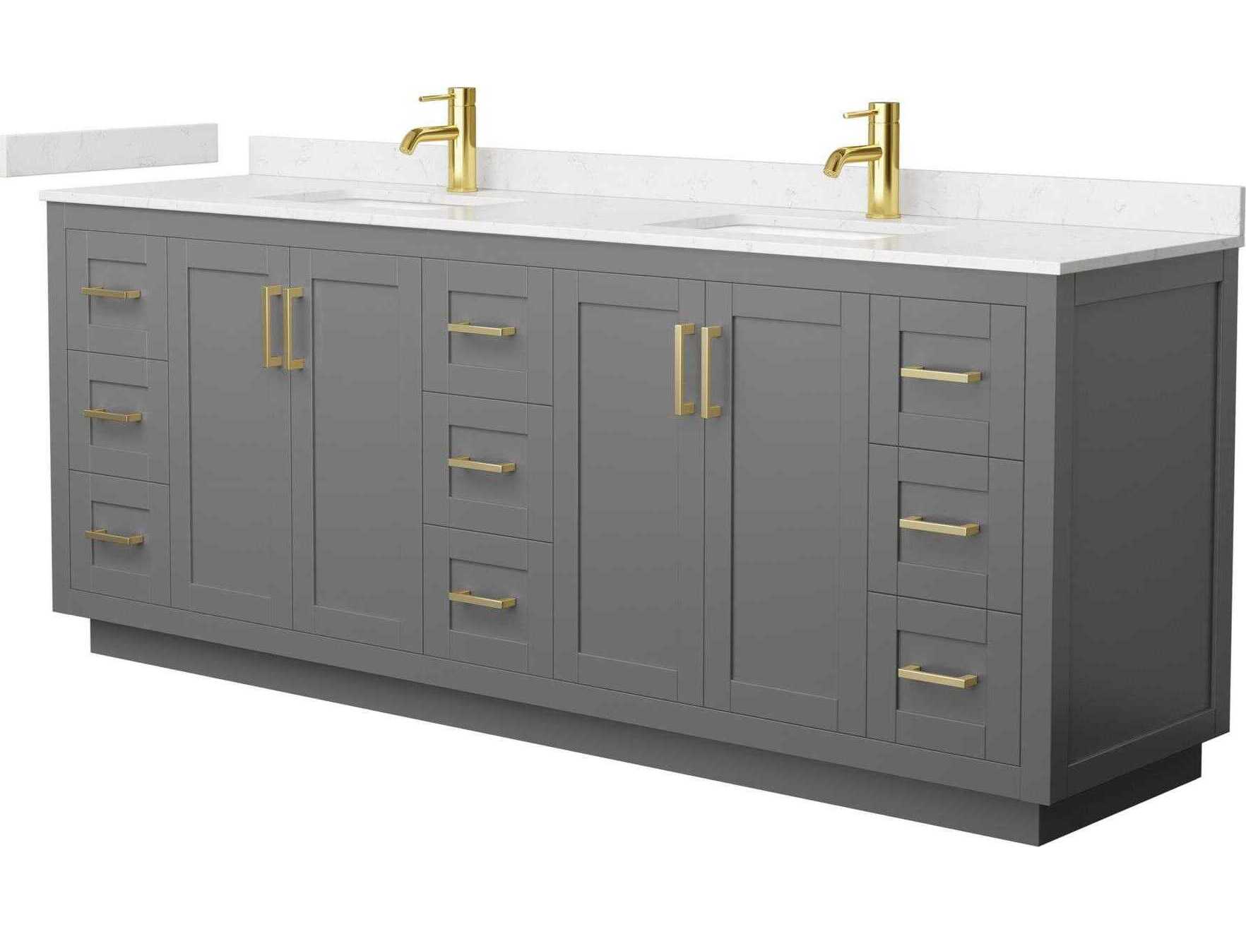 Wyndham Collection Miranda 84" Dark Gray Vanity